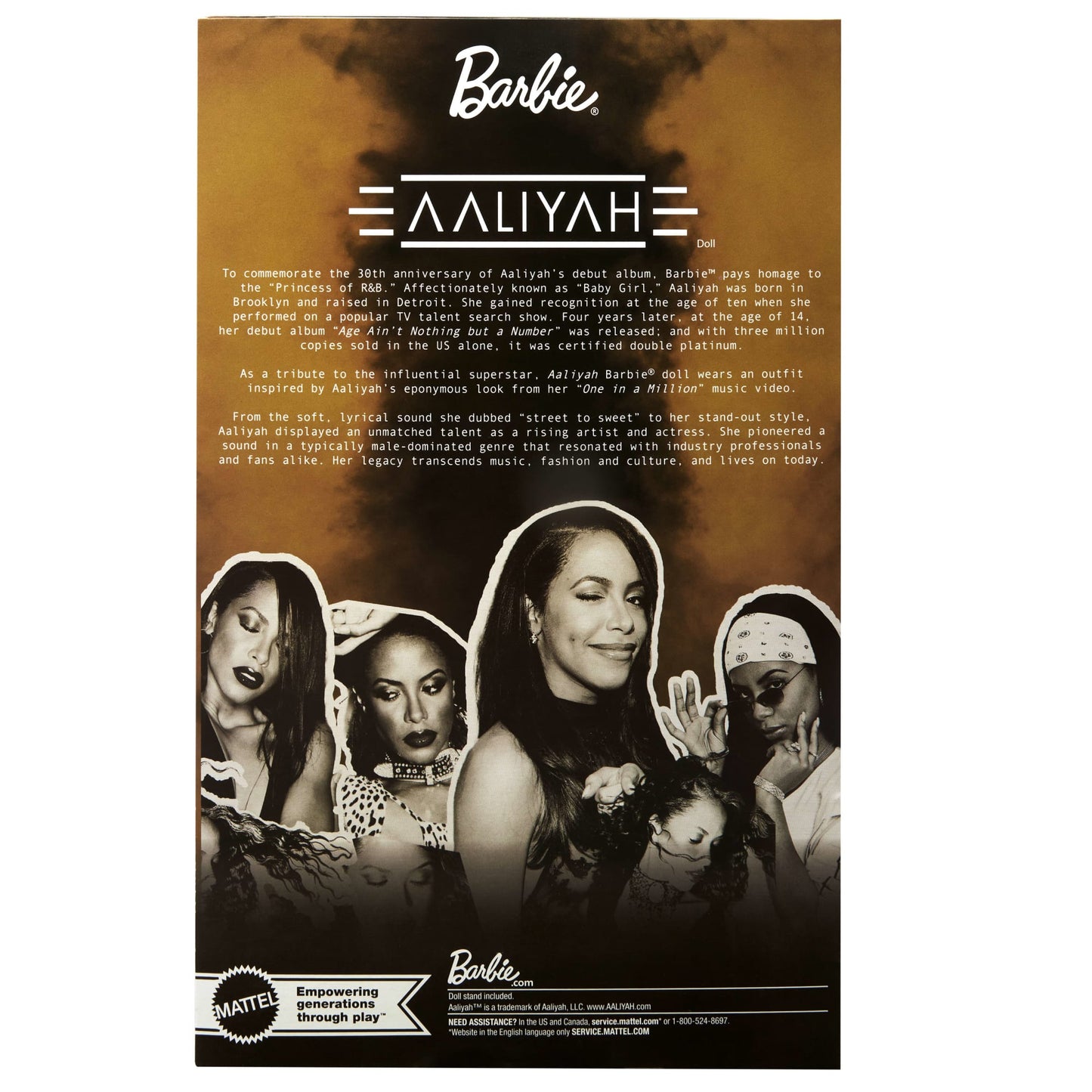 Barbie-Poupée Signature Aaliyah de Collection-Avec Tenue en Similicuir