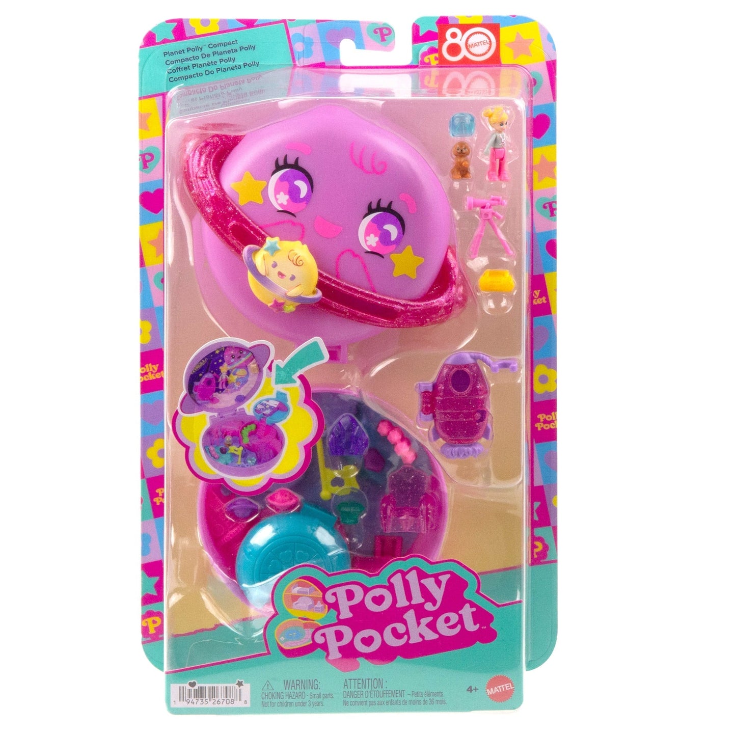 Polly Pocket Conjunto de Brinquedo Compacto do Planeta Polly