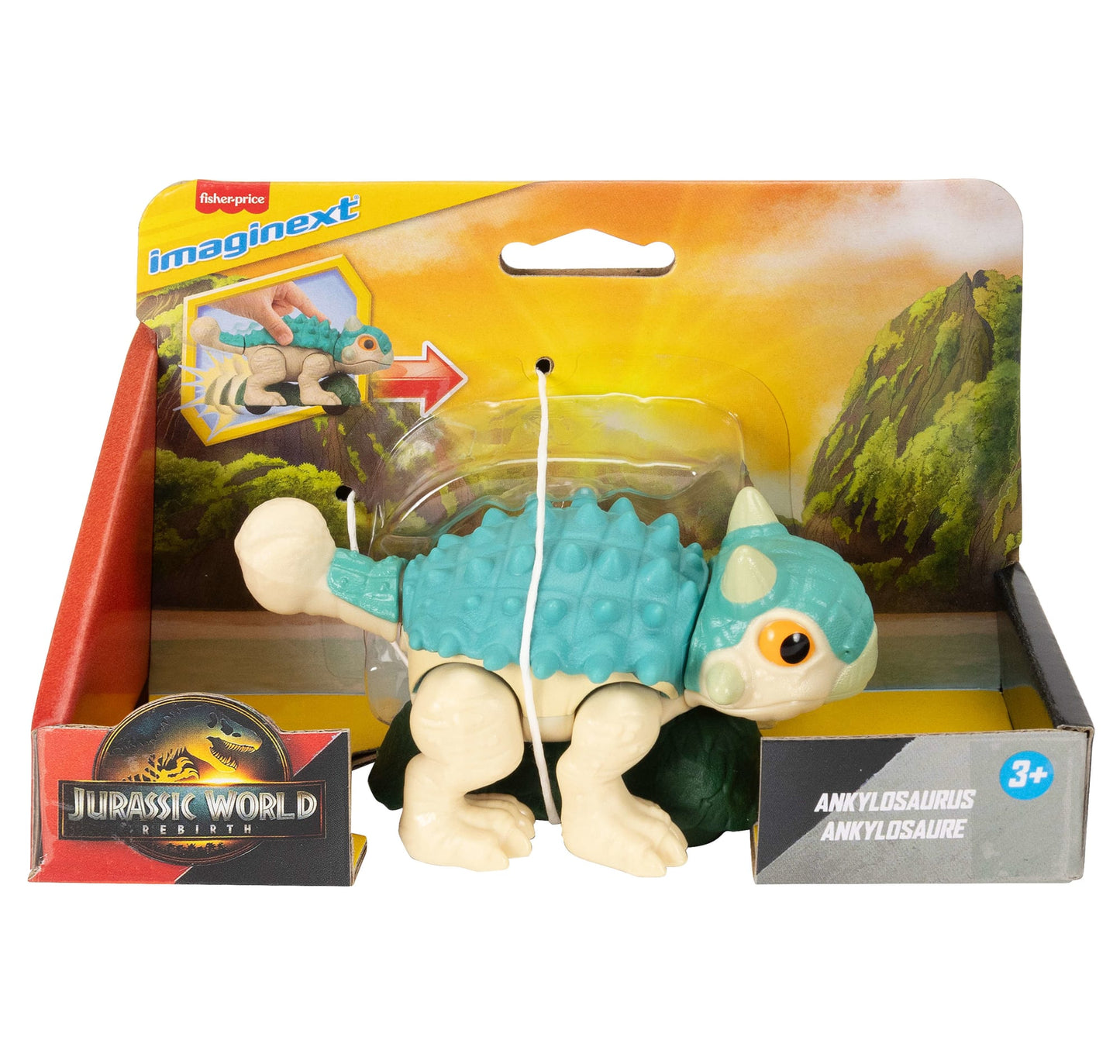 Fisher-Price Imaginext Jurassic World Ankylosaure, Mouvement.
