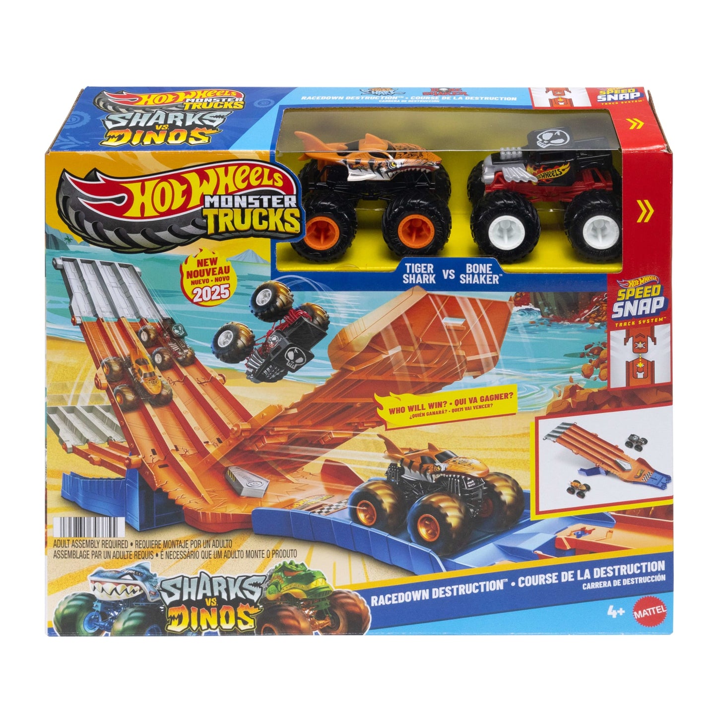 Hot Wheels Monster Trucks Pista de Juguete Carrera de Destrucción