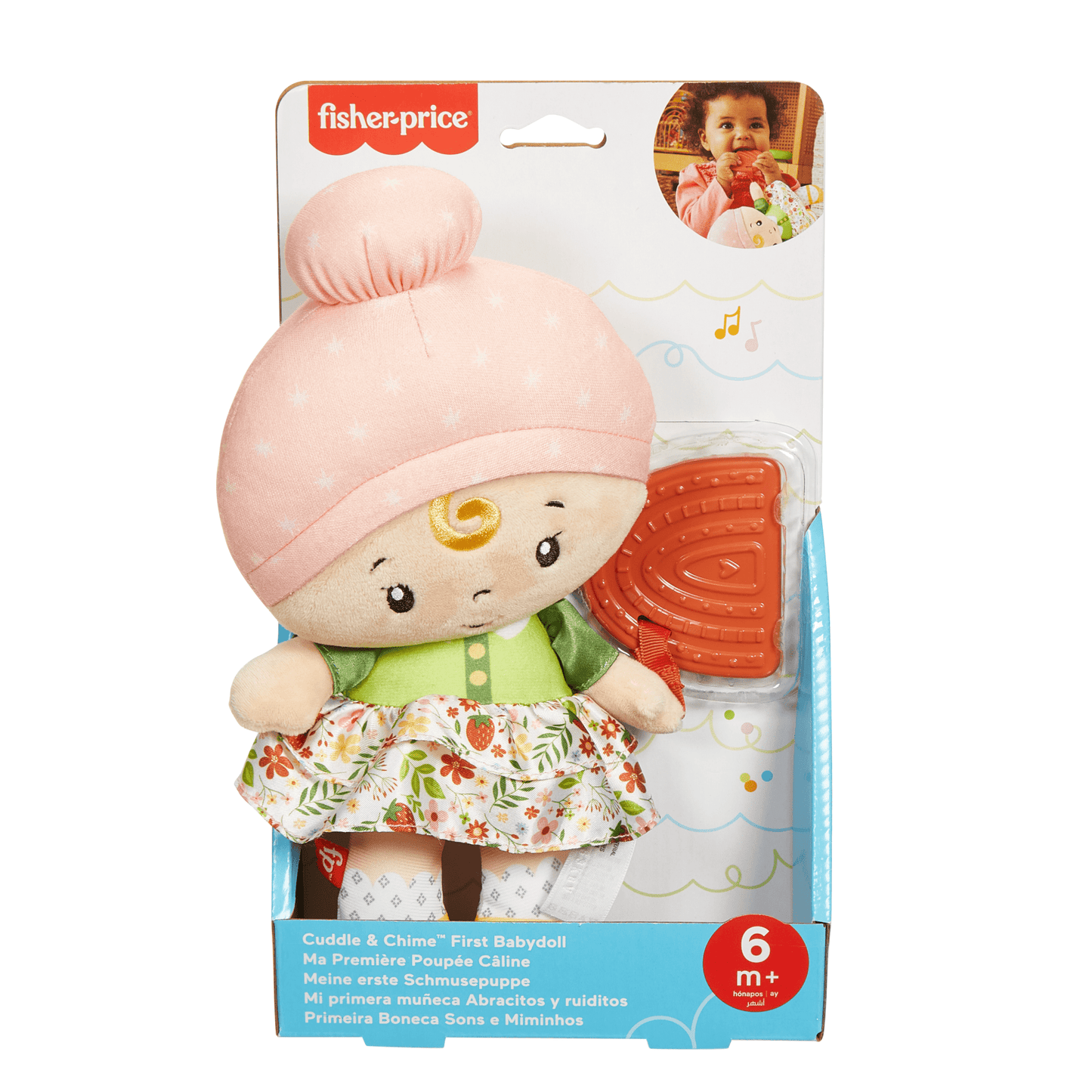 Fisher-Price Jouet Sensoriel Pour Bébé Ma Première Poupée Câline