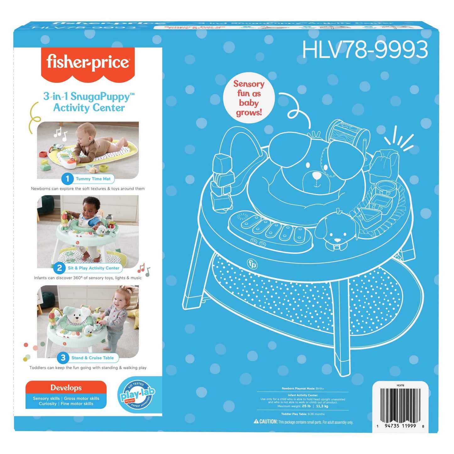 Fisher-Price–Centre D’Activités Mon Chiot Adoré 3 en 1, Lumières, Sons