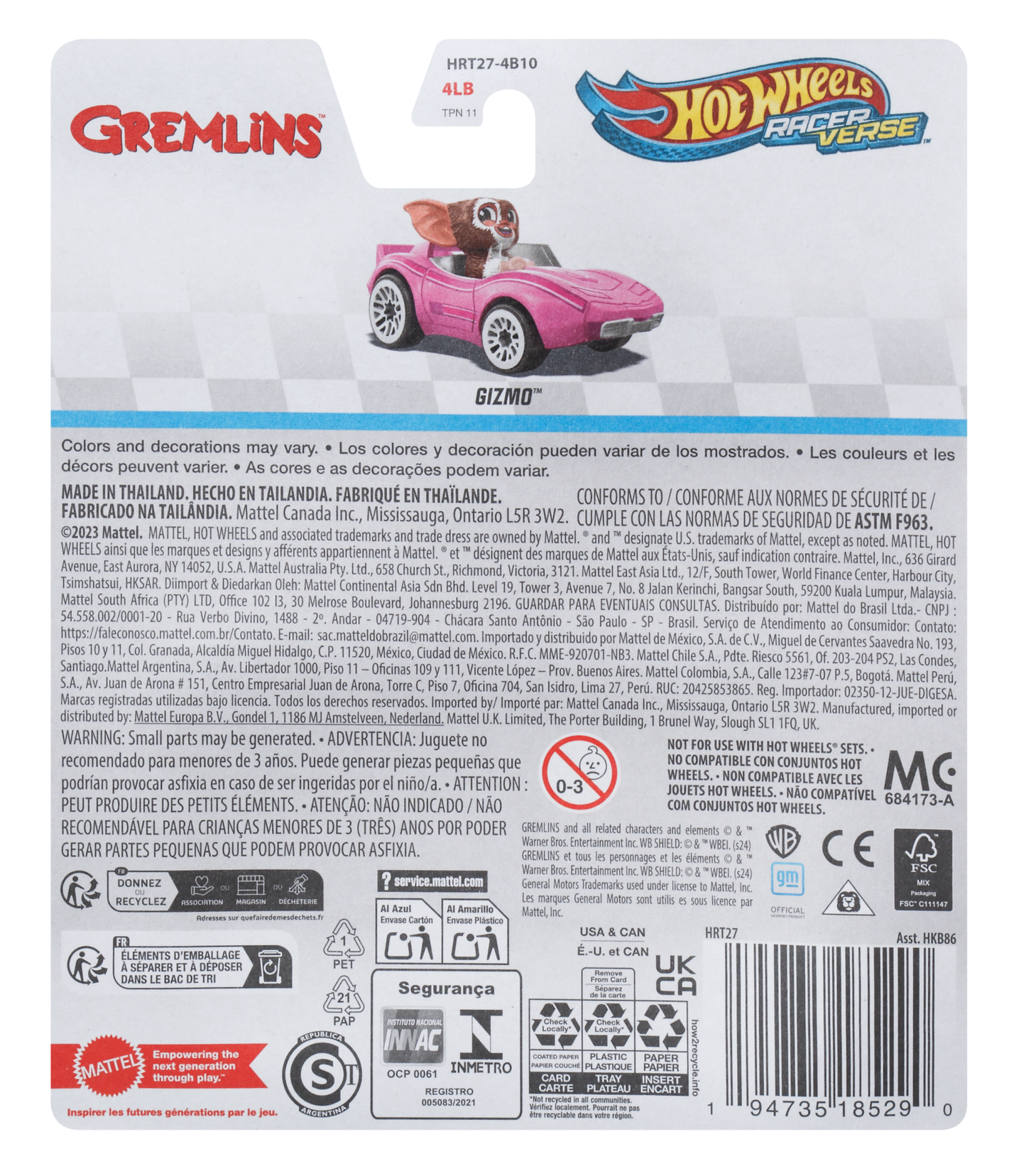 Hot Wheels RacerVerse Veículo de Brinquedo Gizmo