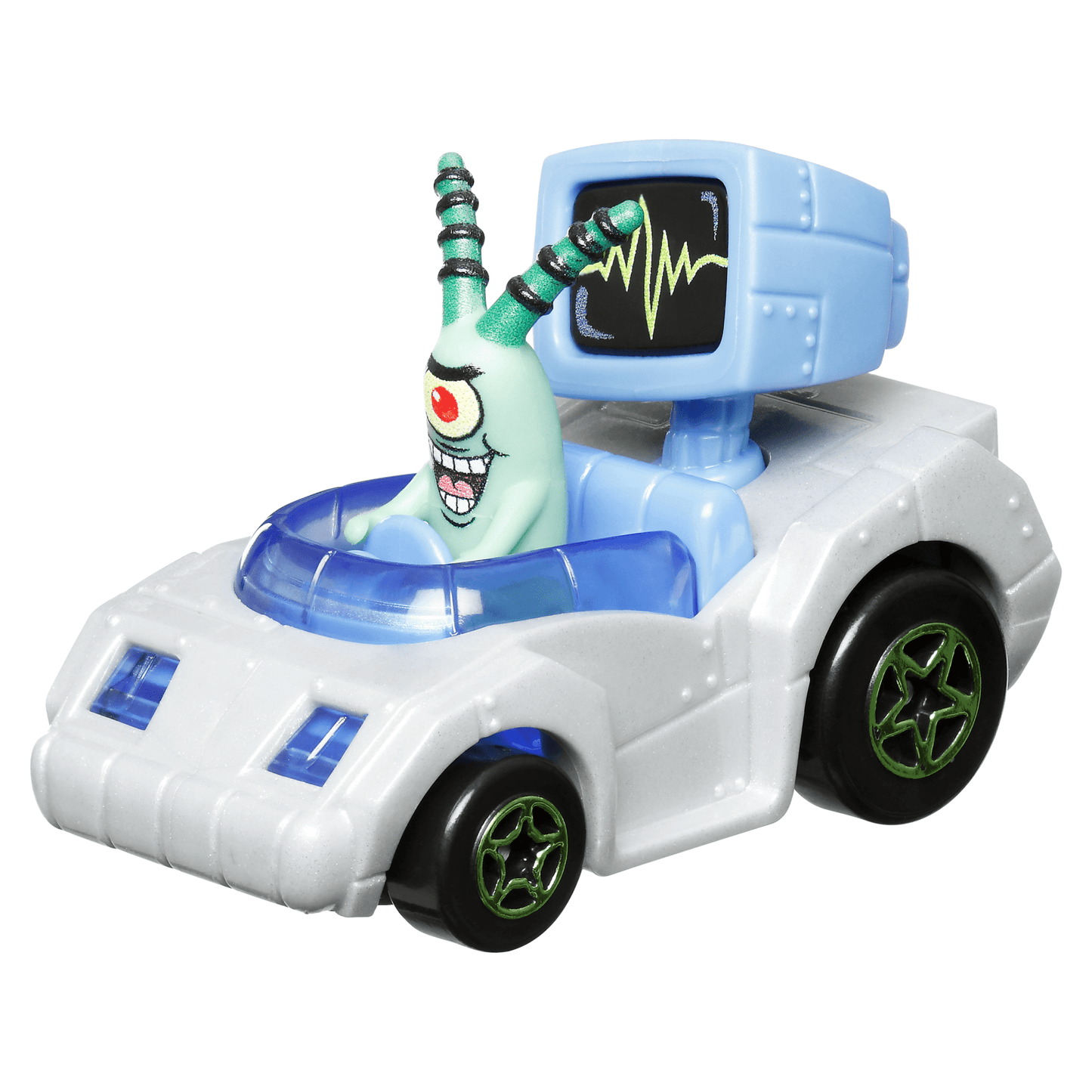 Hot Wheels RacerVerse Vehículo de Juguete Bob Esponja y Plankton