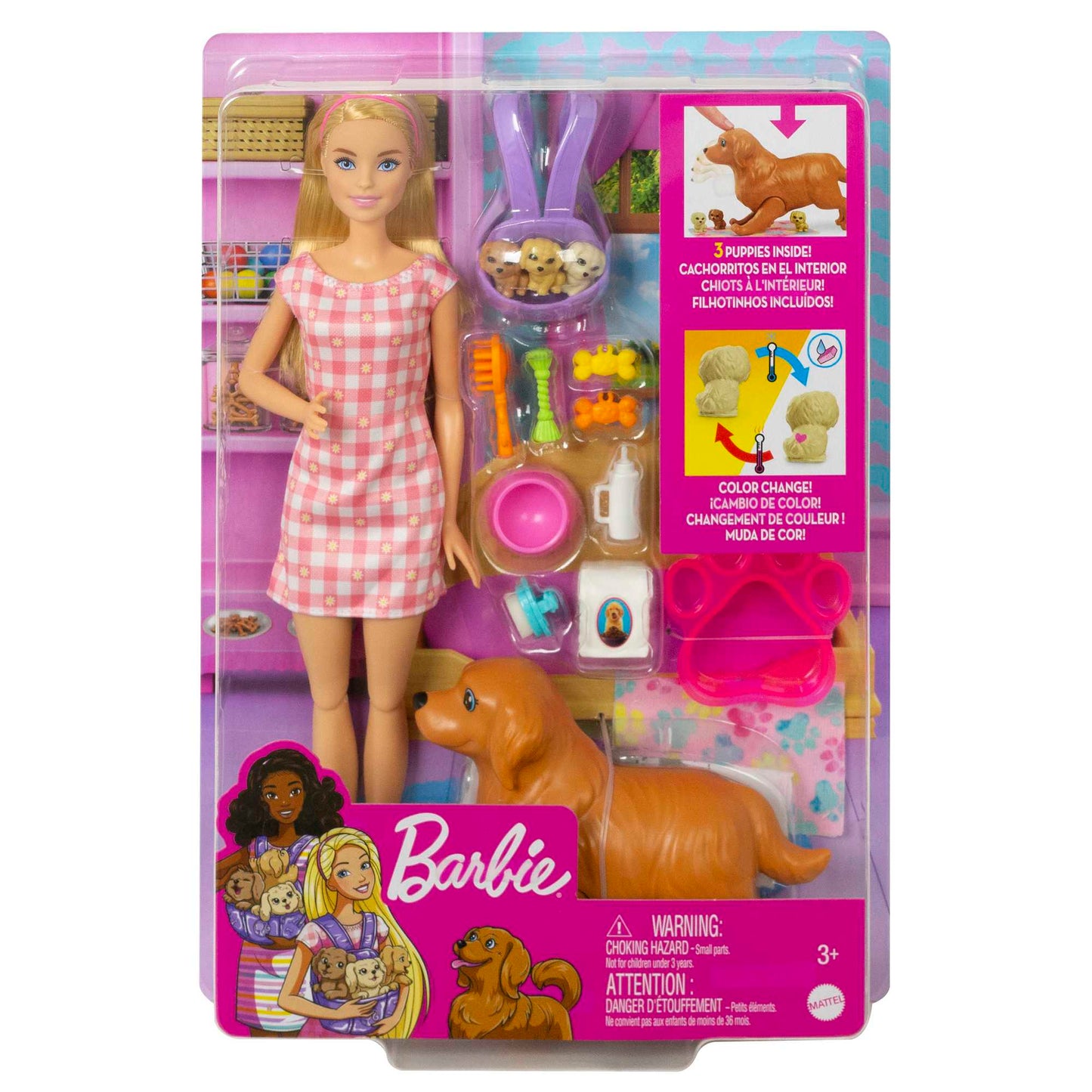 Barbie Set de Juego Cachorros Recién Nacidos