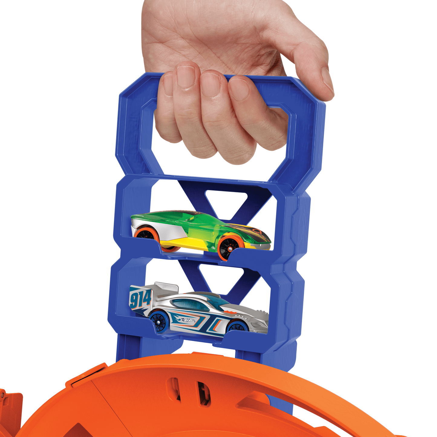 Hot Wheels Circuit Spirale D’Accélération, 2Véhicules, Échelle1:64