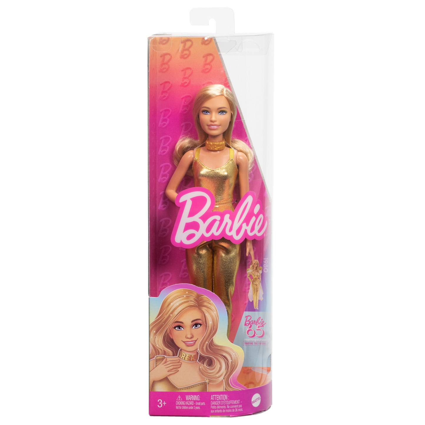 Barbie Fashionista Muñeca Look Dorado