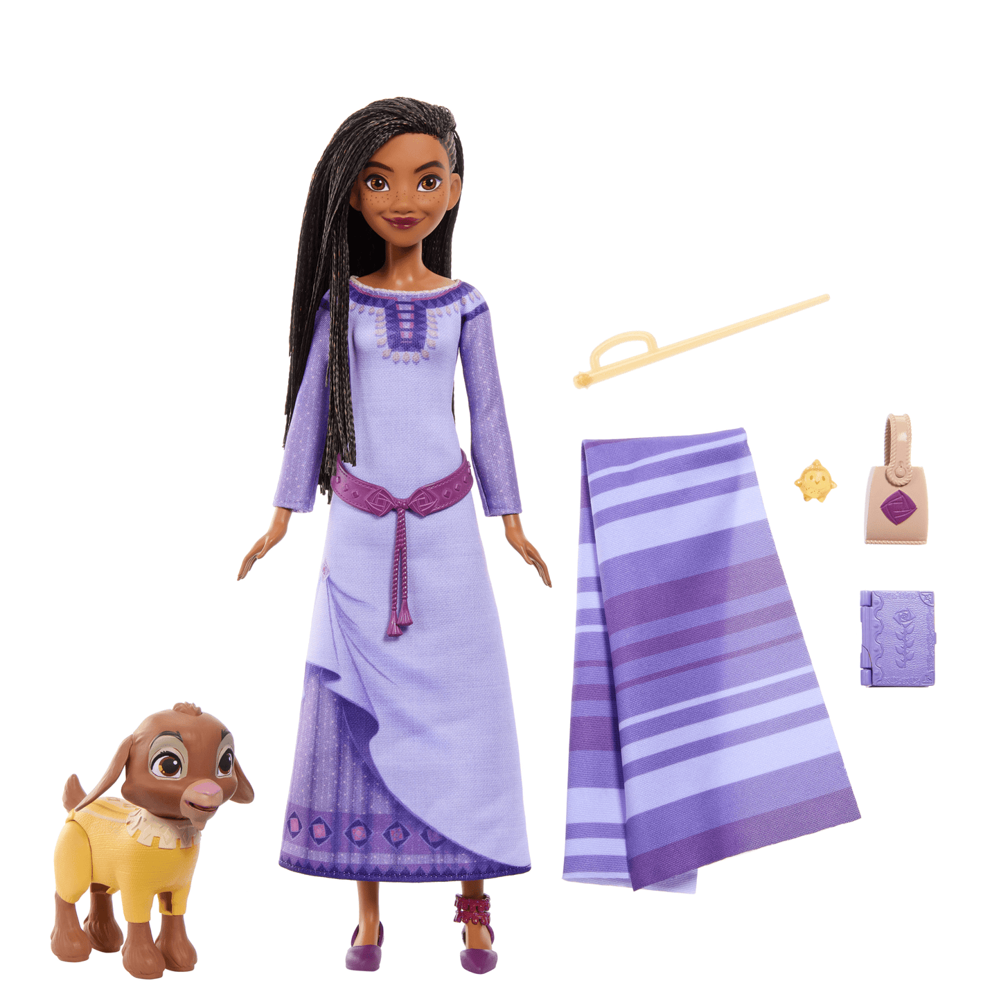 Disney Wish Asha Of Rosas Adventure Pack Fashion Doll, Posable Doll With Animal Friends And Accessories