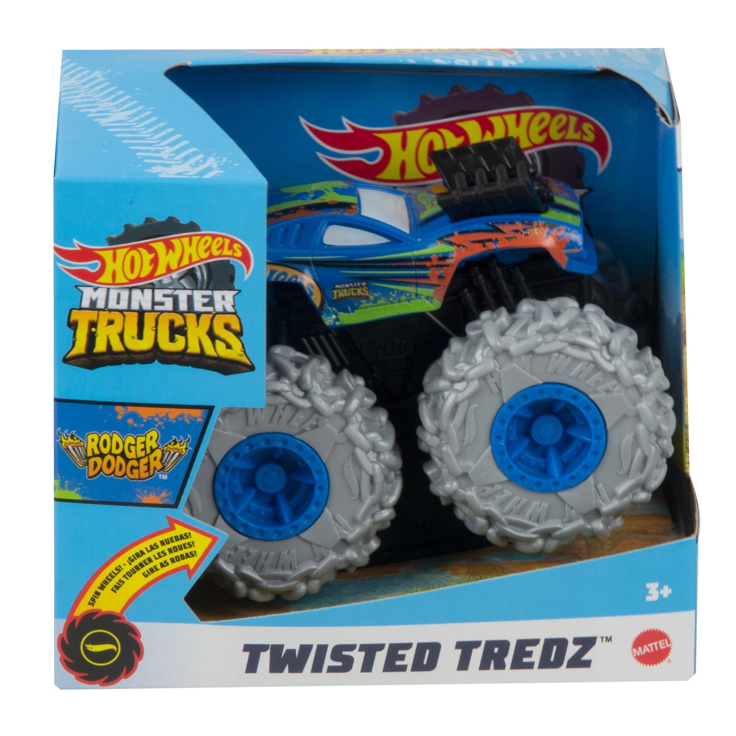 Hot Wheels Monster Trucks Twisted Tredz Véhicule, Échelle1:43