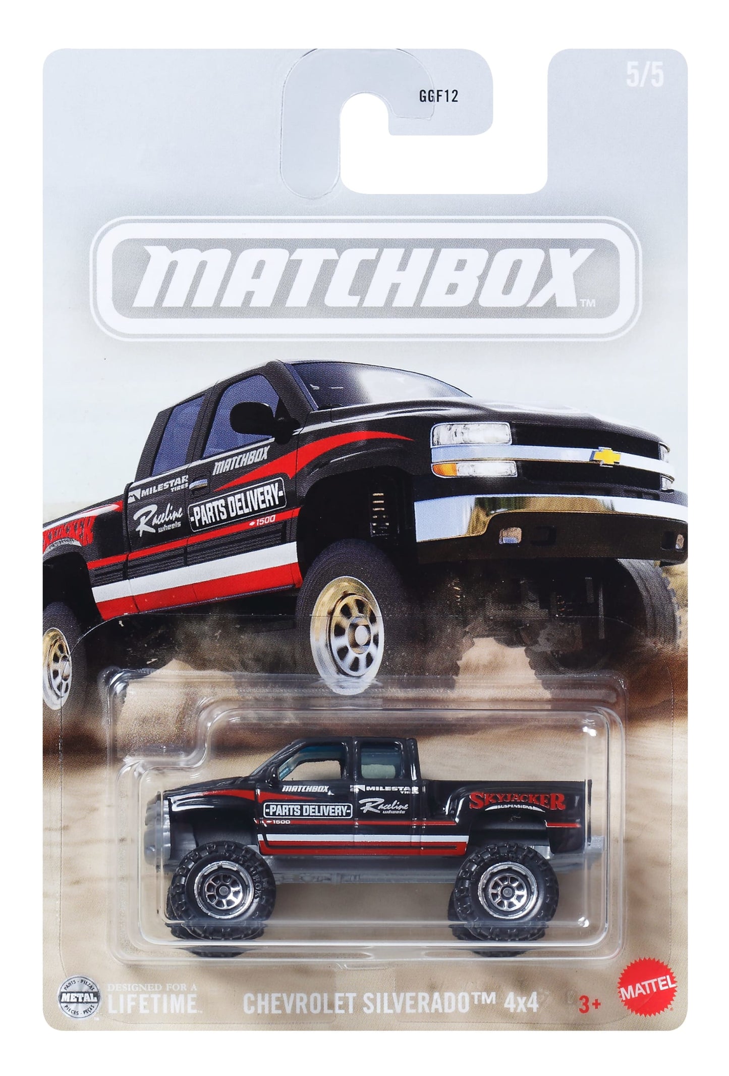 Matchbox Diecast Veículo de Brinquedo Chevy Silverado