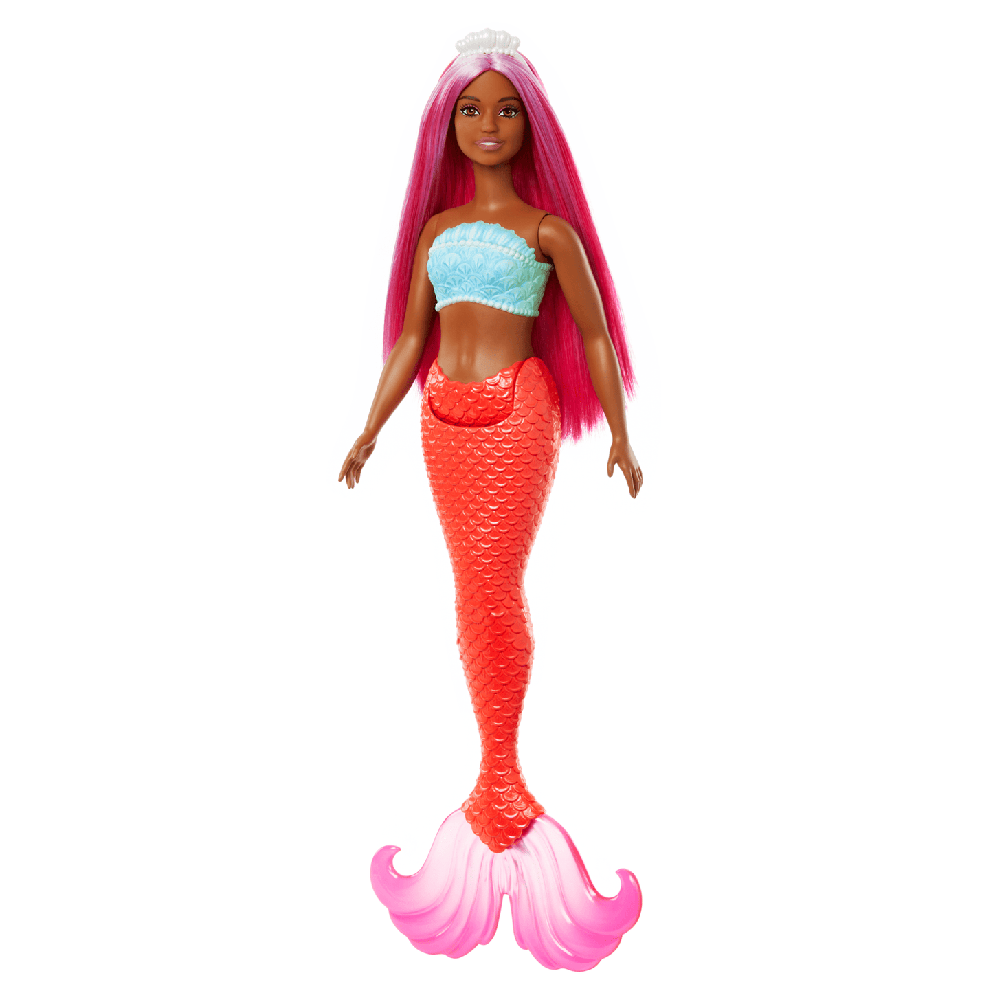 Barbie Fantasía Muñeca Sirena Cabello Rosa