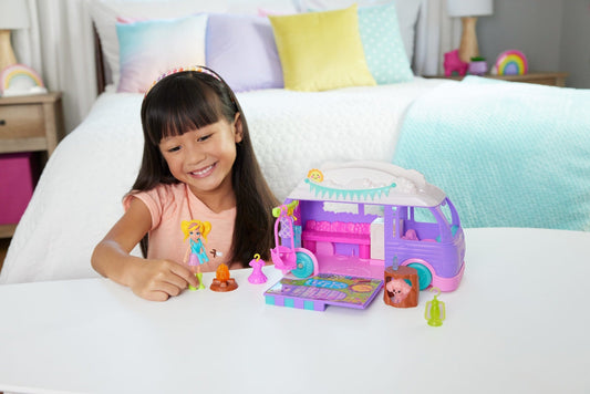 Polly Pocket Coffret de Jeu Autocaravane de Camping Glamour