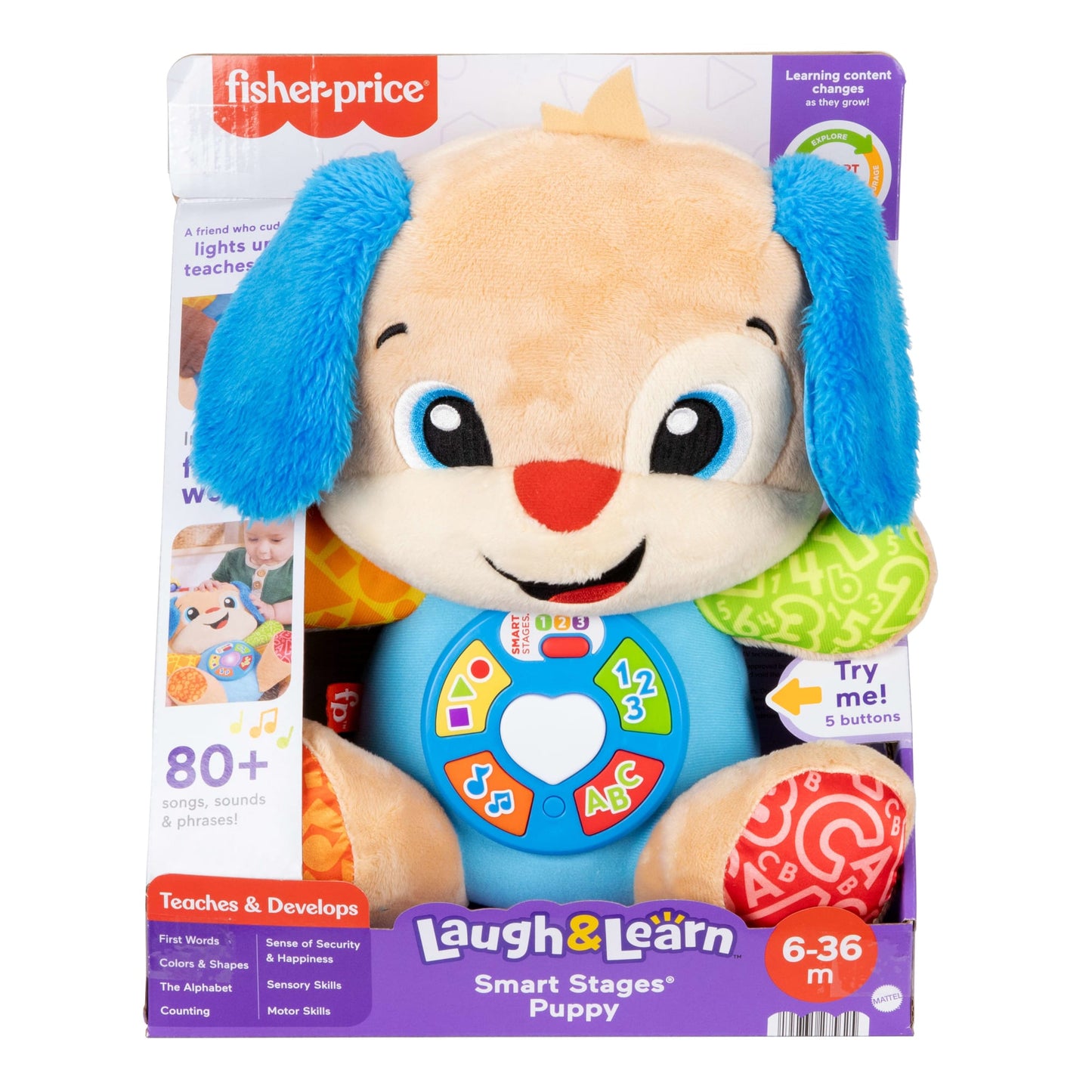 Fisher-Price Rires et Éveil Puppy Éveil Progressif, Multilingue