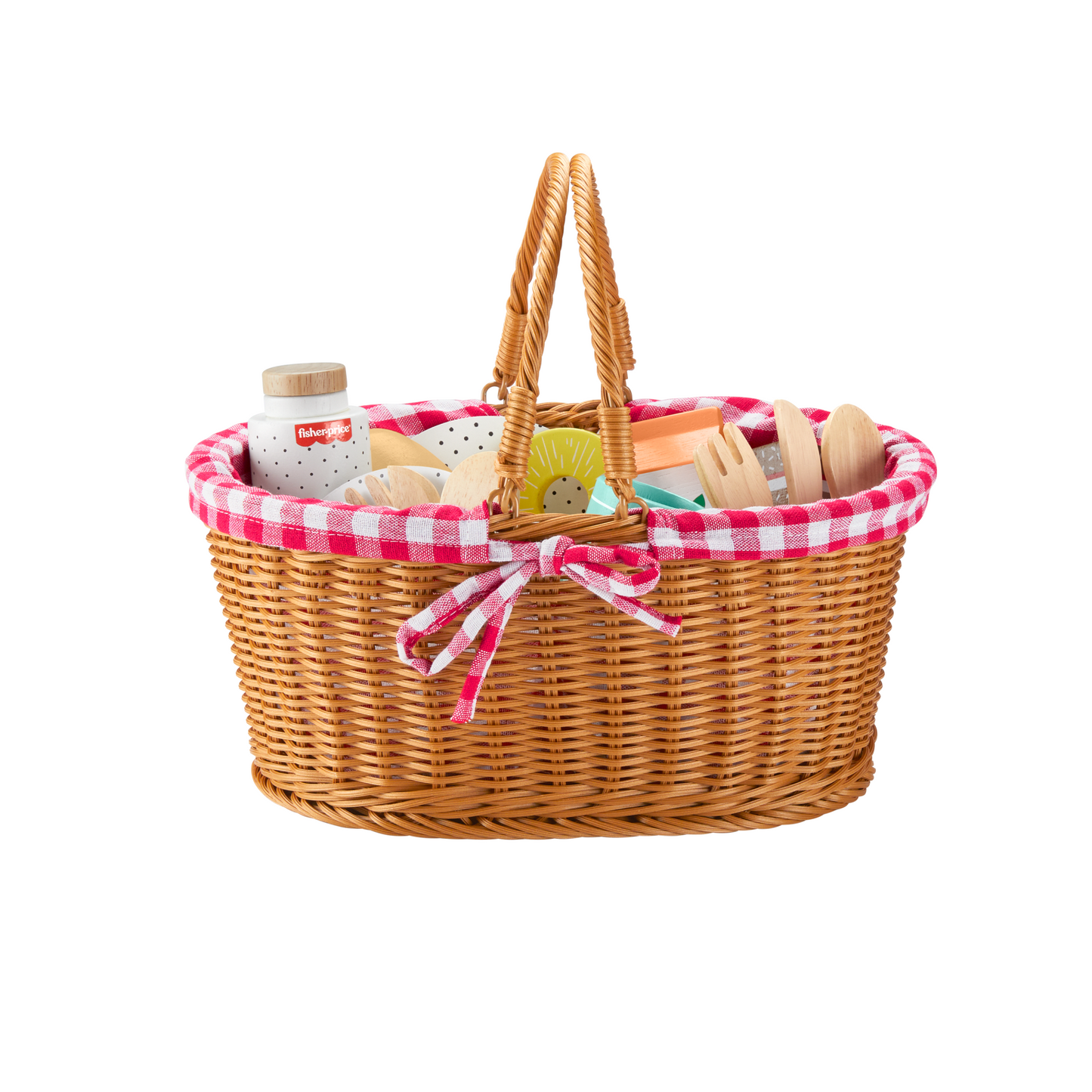 Fisher-Price Coffret Panier de Pique-Nique en Bois, 31Éléments