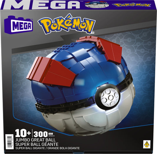 Mega Pokémon Coffret de Construction Super Ball Jumbo, 299 Pces