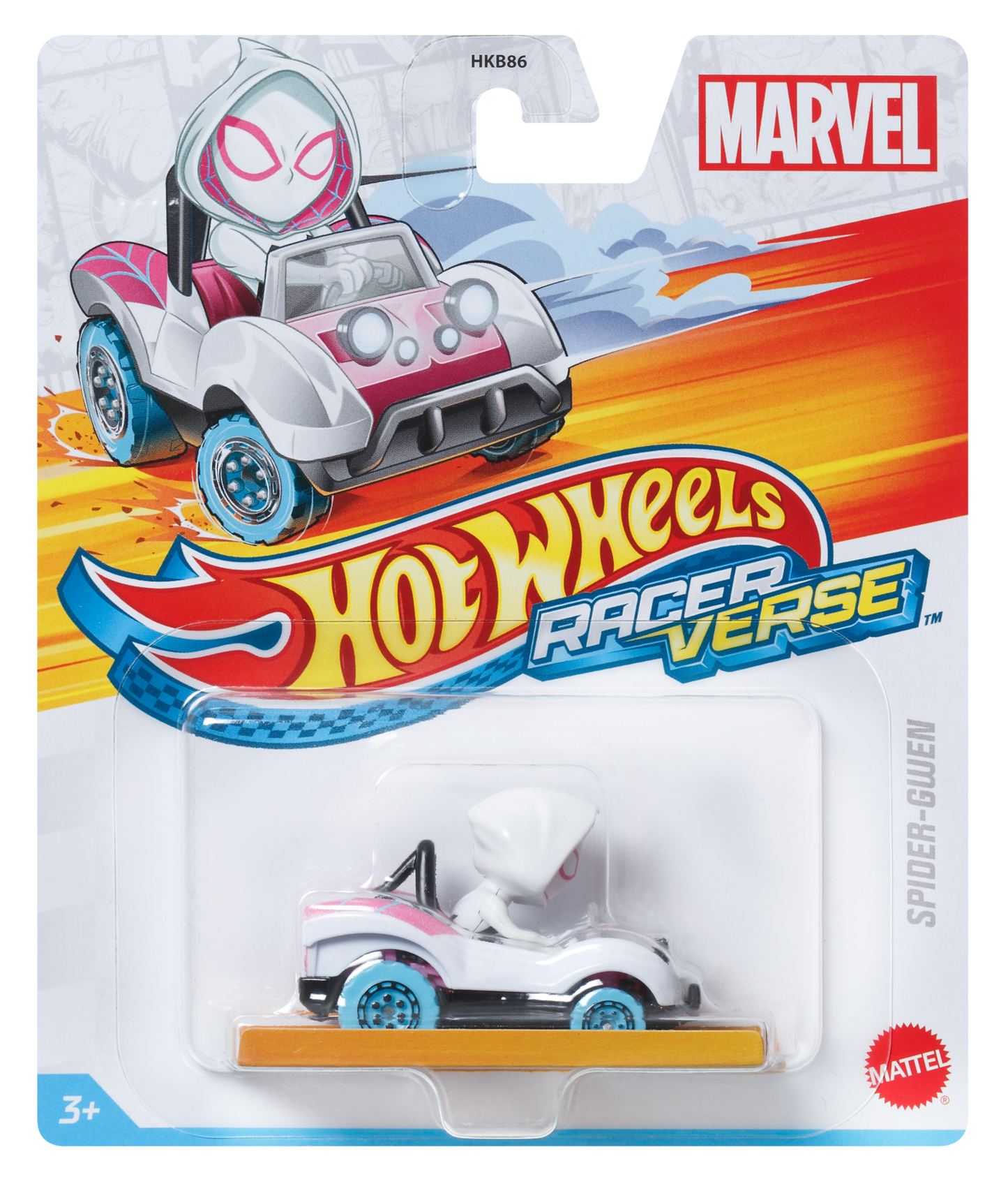 Hot Wheels RacerVerse Vehículo de Juguete Spider-Gwen