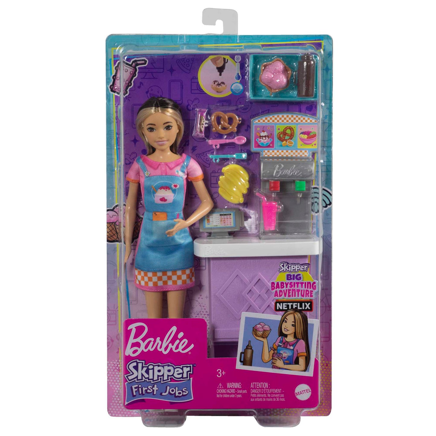 Barbie®-Skipper Premiers Jobs Coffret Snack-Bar, Avec Accessoires