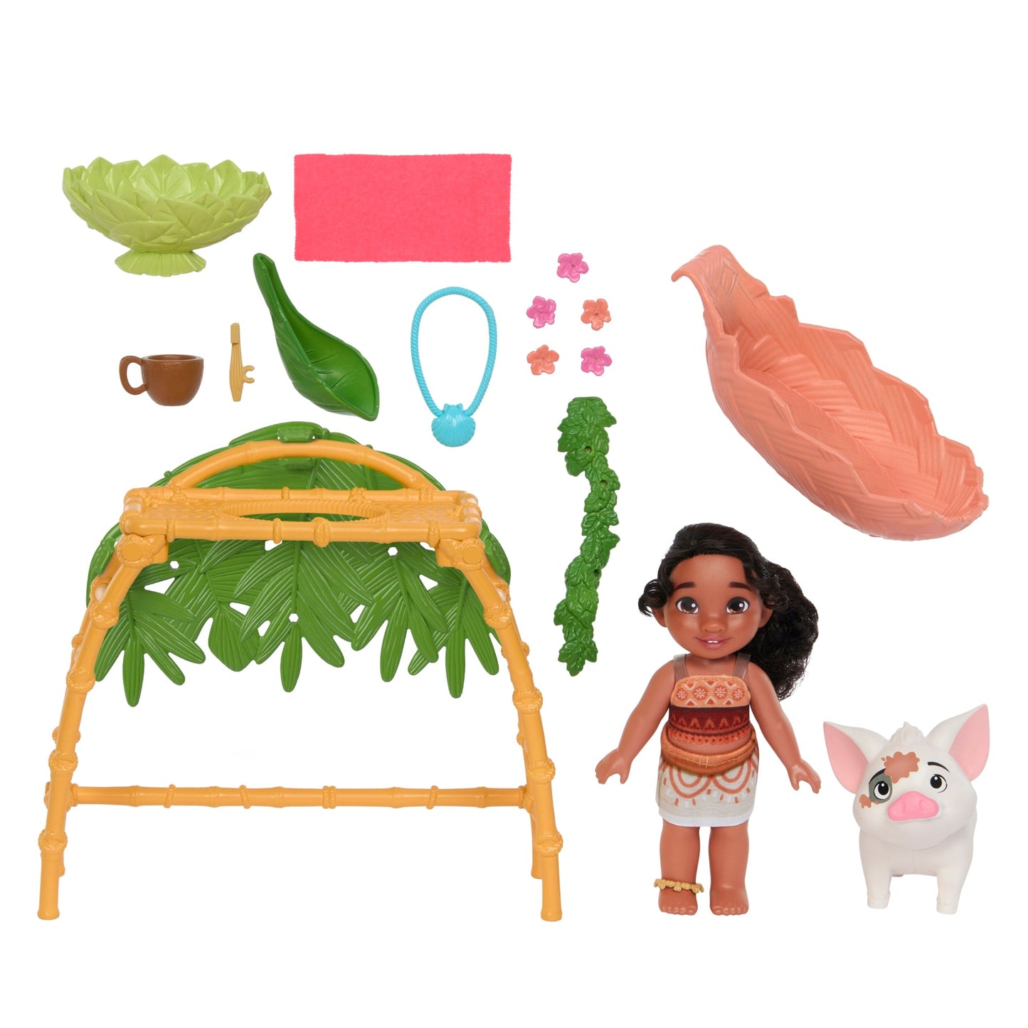 Disney Moana 2 Simea & Pua Bathtime Fun Playset, Fashion Doll & 10+ Accessories, inspired By The Movie