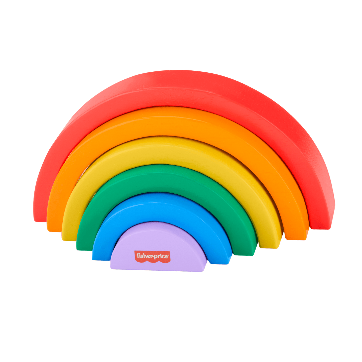 Fisher-Price Arc-en-Ciel à Empiler en Bois, 6Éléments en Bois