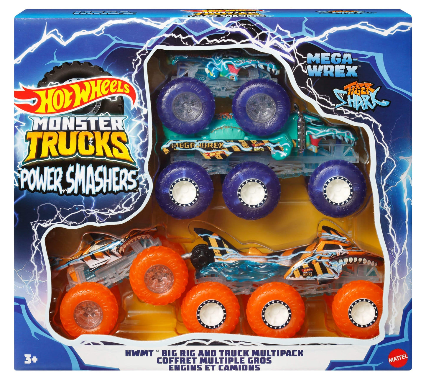 Hot Wheels-Gros Camion Monster Trucks Power Smashers-Coffret