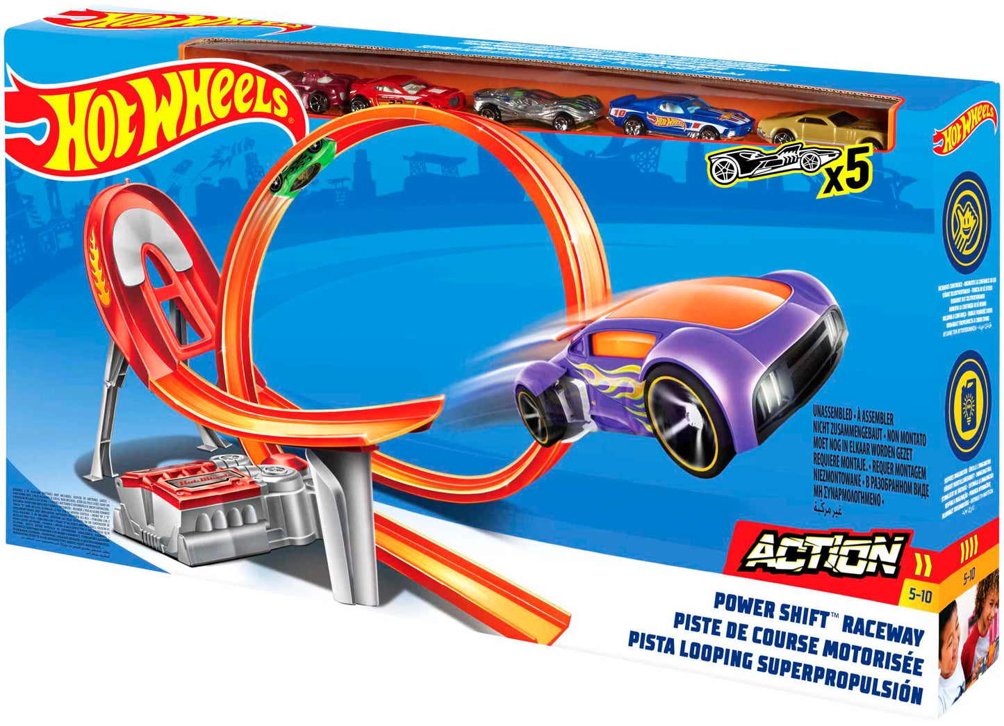 Hot Wheels® Coffre Piste de Course Motorisée