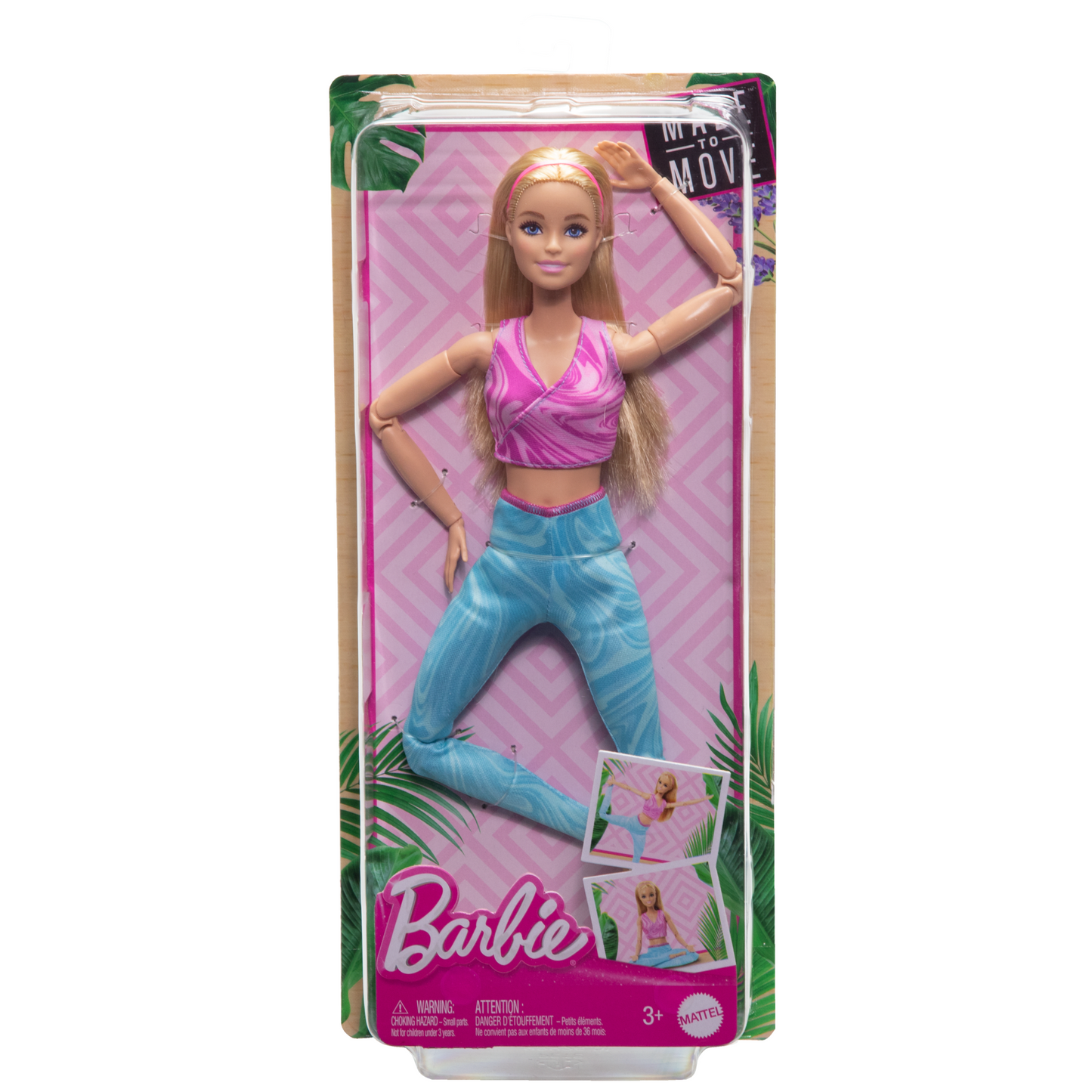 Barbie-Barbie Fitness-Poupée Blonde Articulée Avec Tenue Amovible