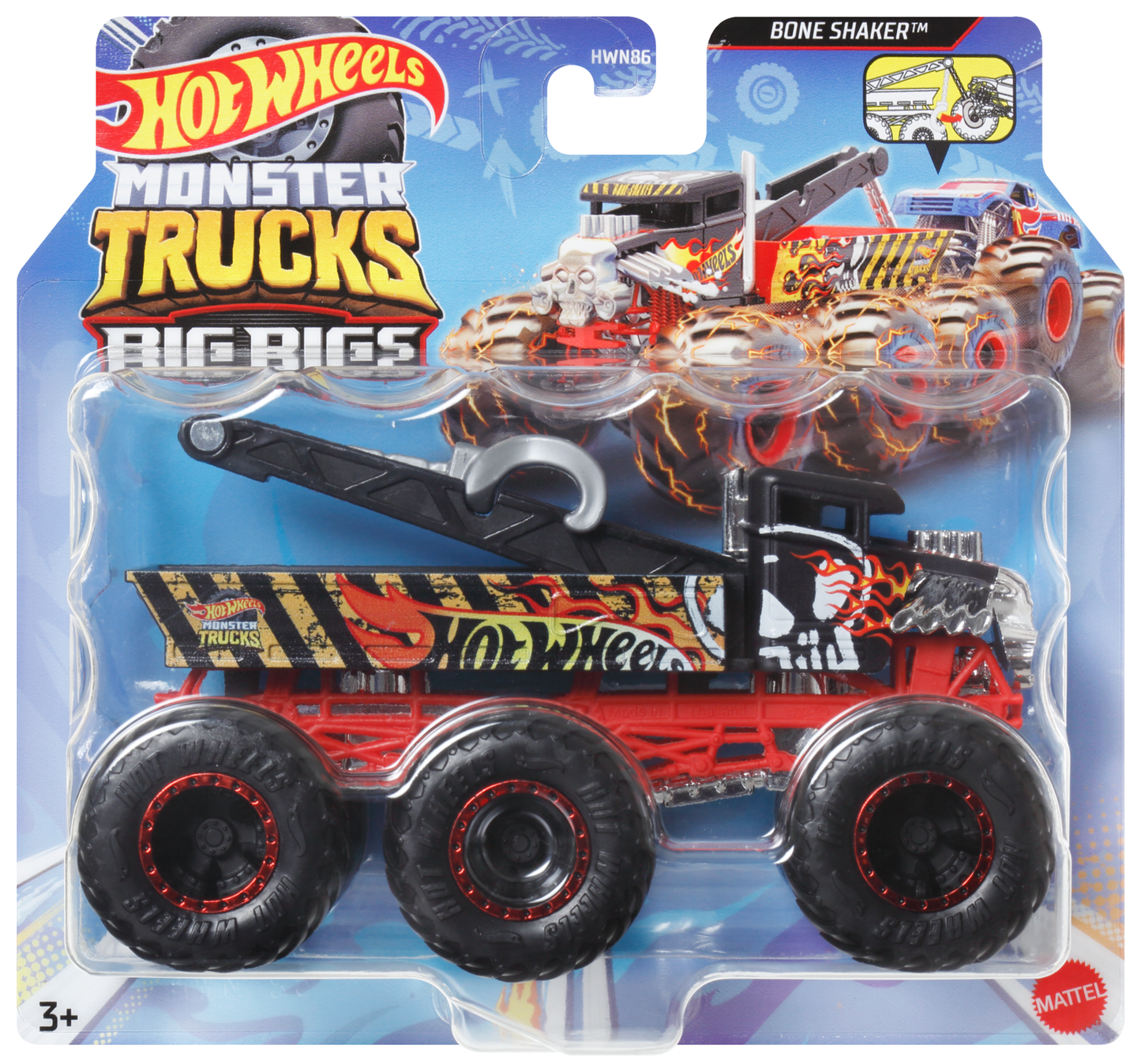 Hot Wheels Monster Trucks Big Rigs Camion à 6Roues