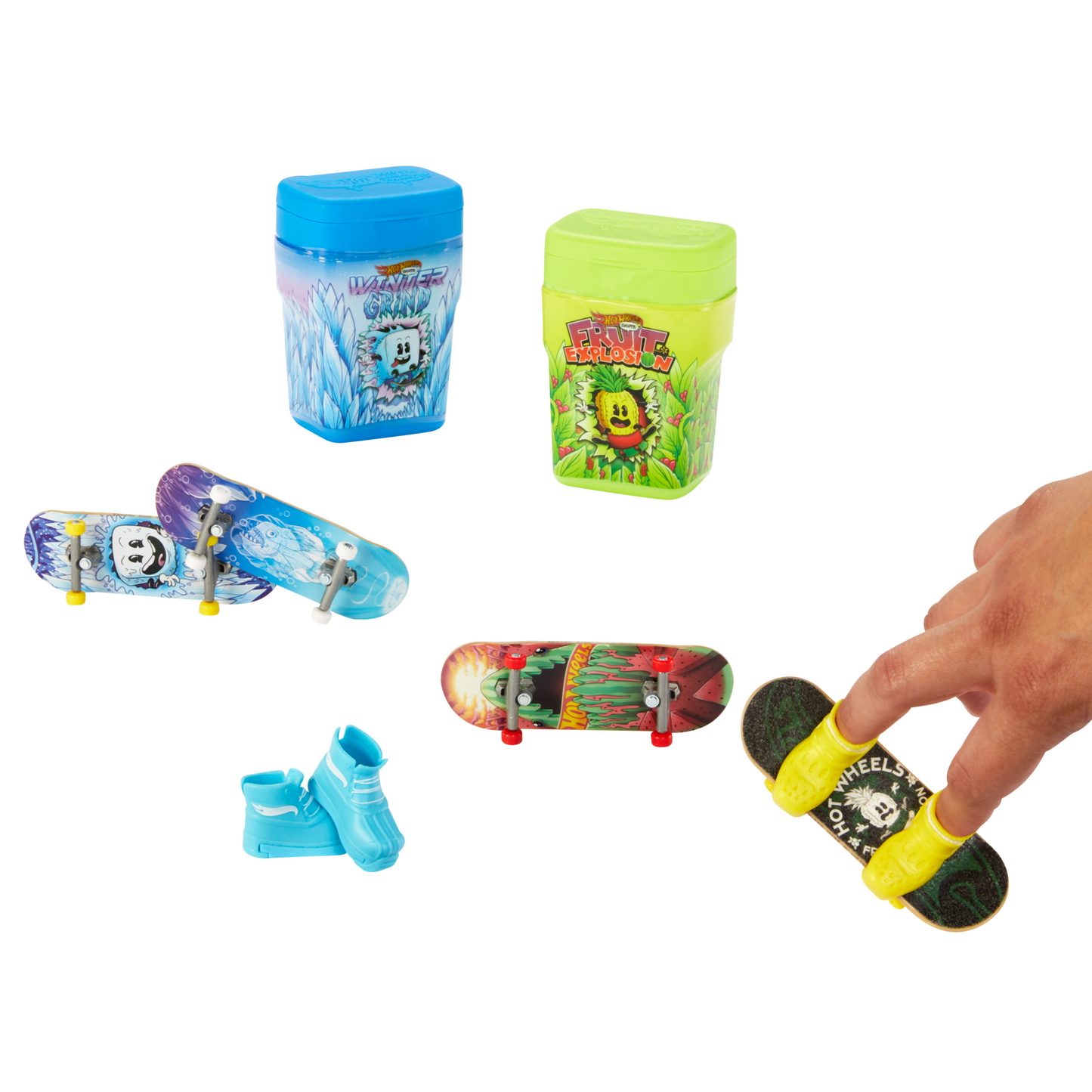 Hot Wheels-2Échantillons Saveur Skate-4Fingerboards Exclusifs