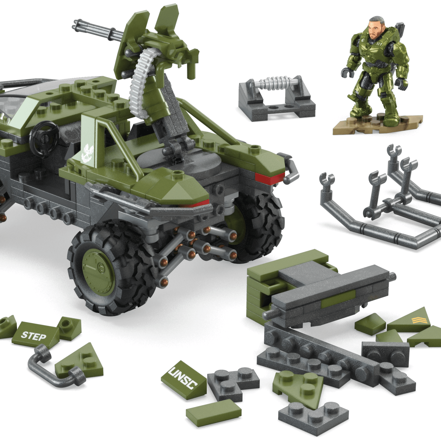 MEGA Halo Juguete de Construcción Warthog del FLEETCOM