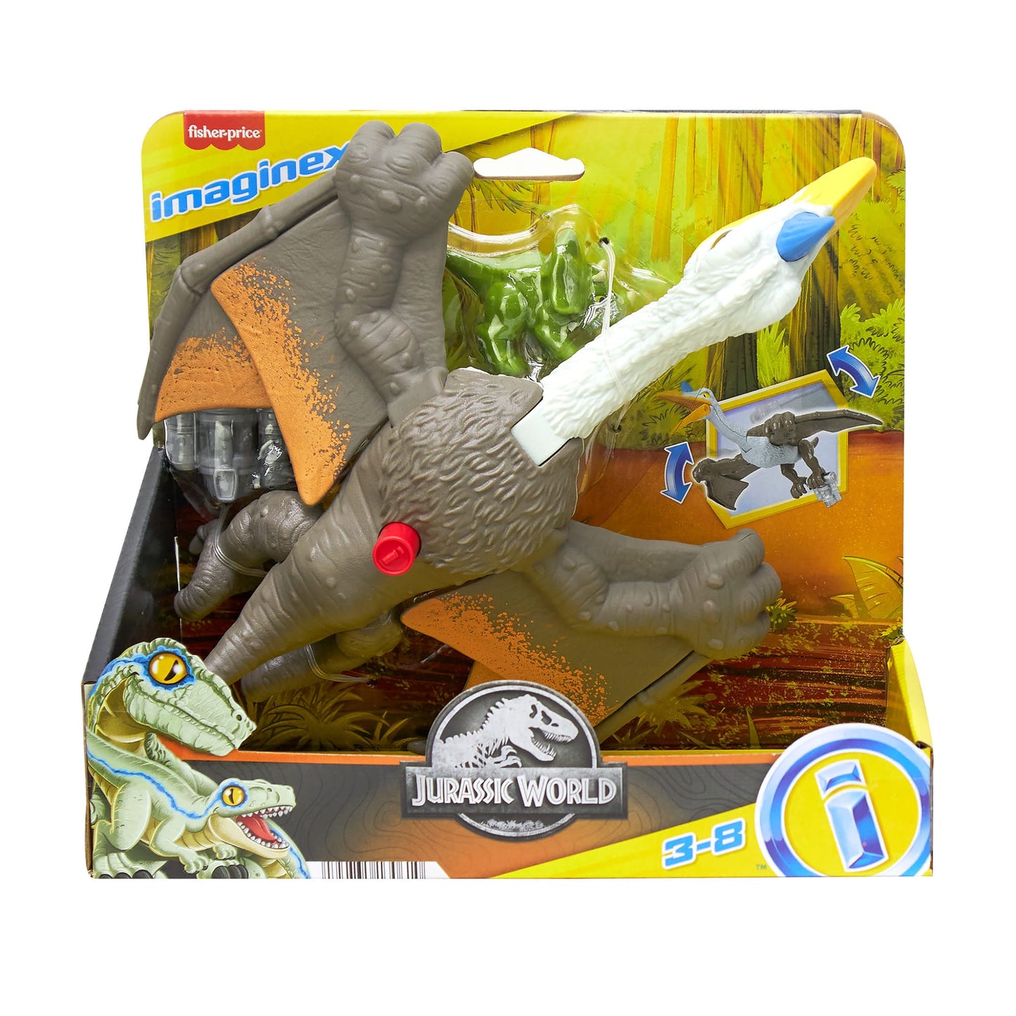 Imaginext-Jurassic World-Quetzalcoatlus Bat des Ailes-Coffret