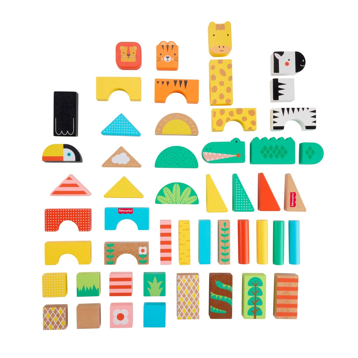 Fisher-Price Juguete para Bebés Bloques de la Jungla de Madera