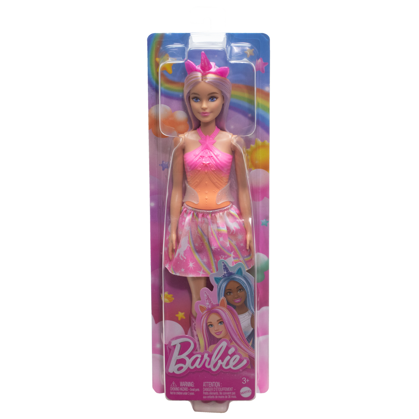 Barbie Fantasía Muñeca Unicornio Falda de Ensueño Rosa