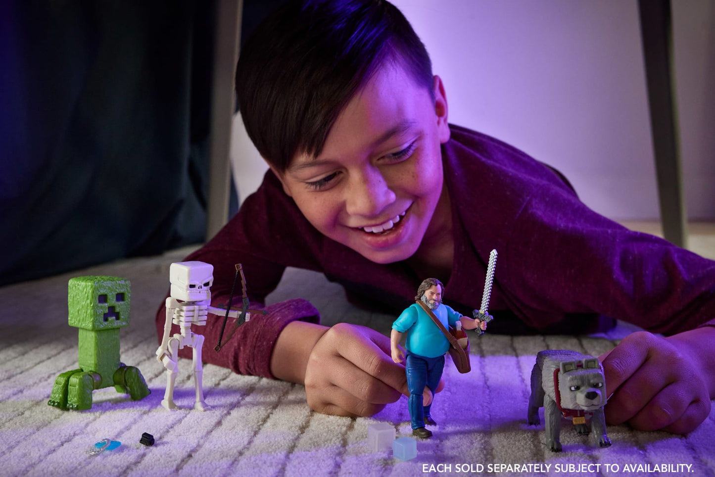 Minecraft o Filme Figura de Ação Lobo de 4 polegadas