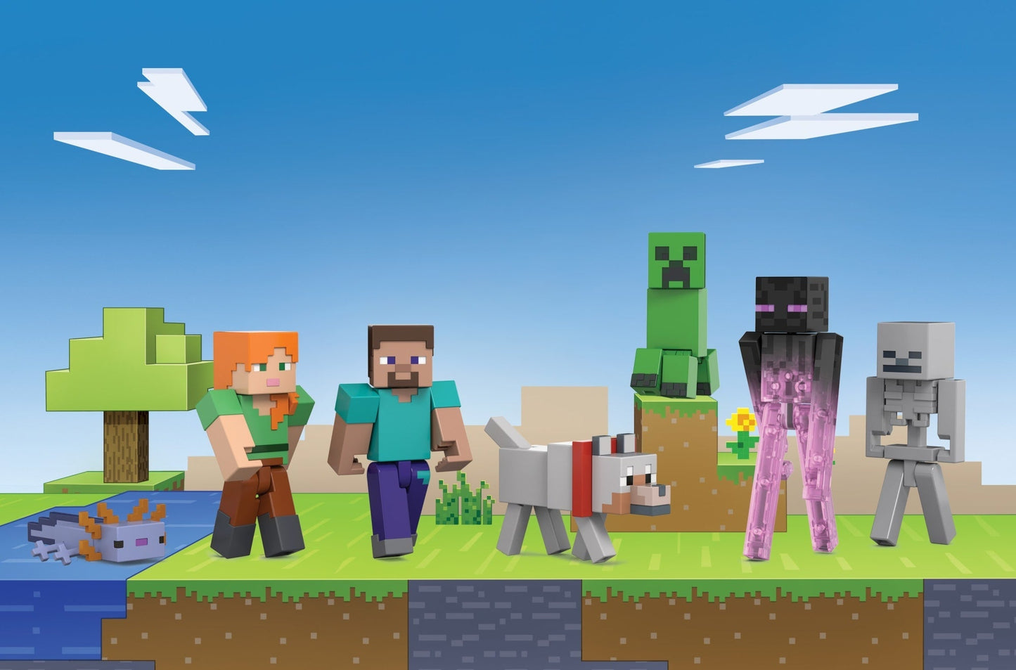 Minecraft  Coffret Création de Monde, 7Figurines Articulées