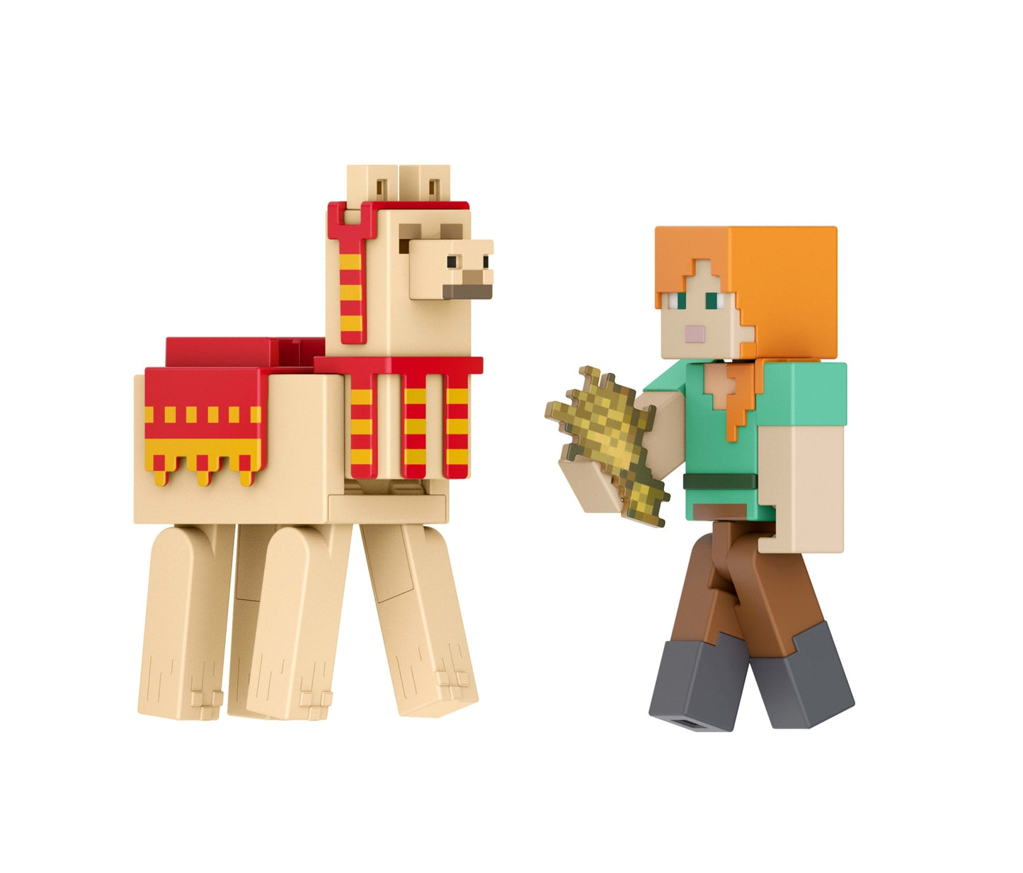 Minecraft Vanilla Figura de Acción Alex y Llama