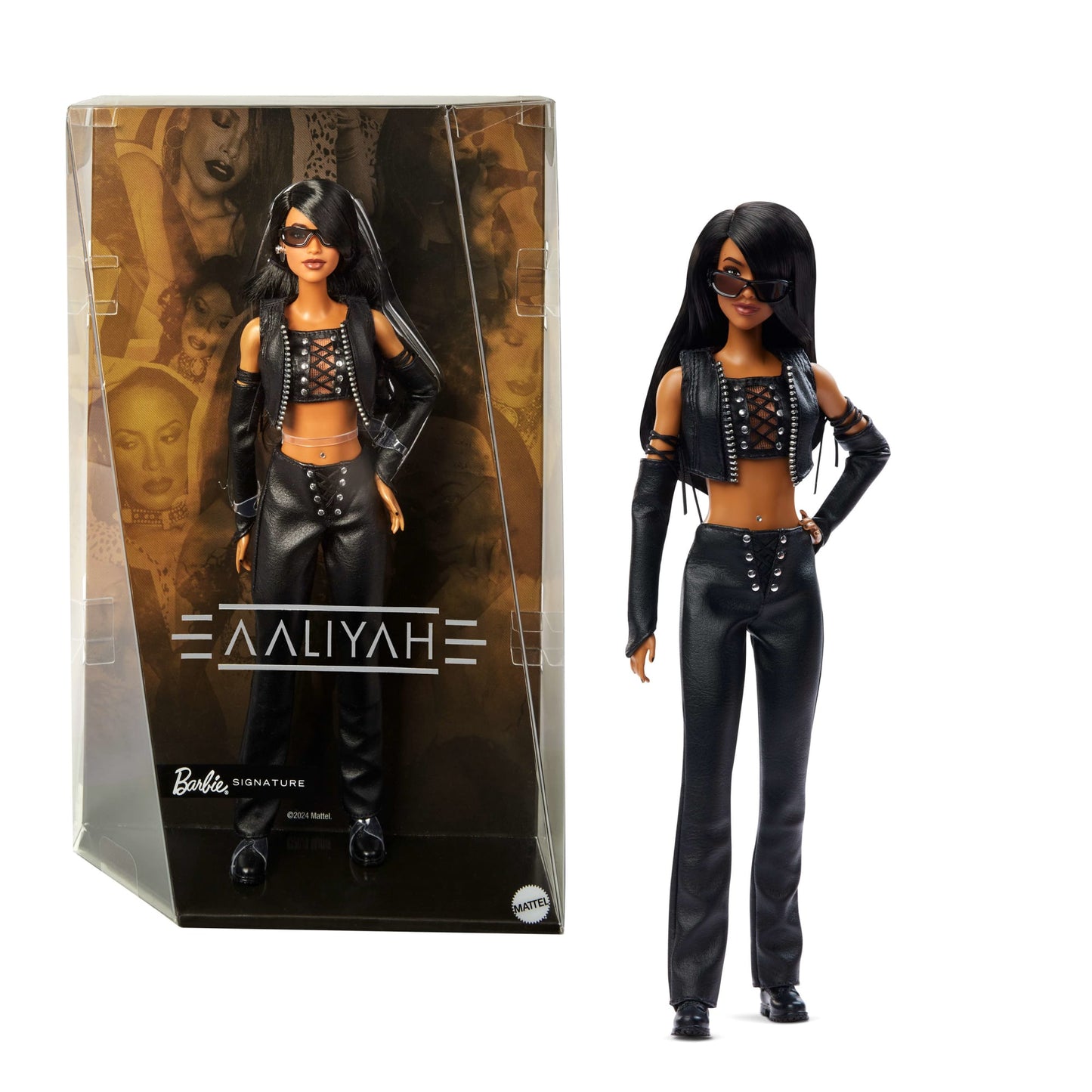 Barbie-Poupée Signature Aaliyah de Collection-Avec Tenue en Similicuir