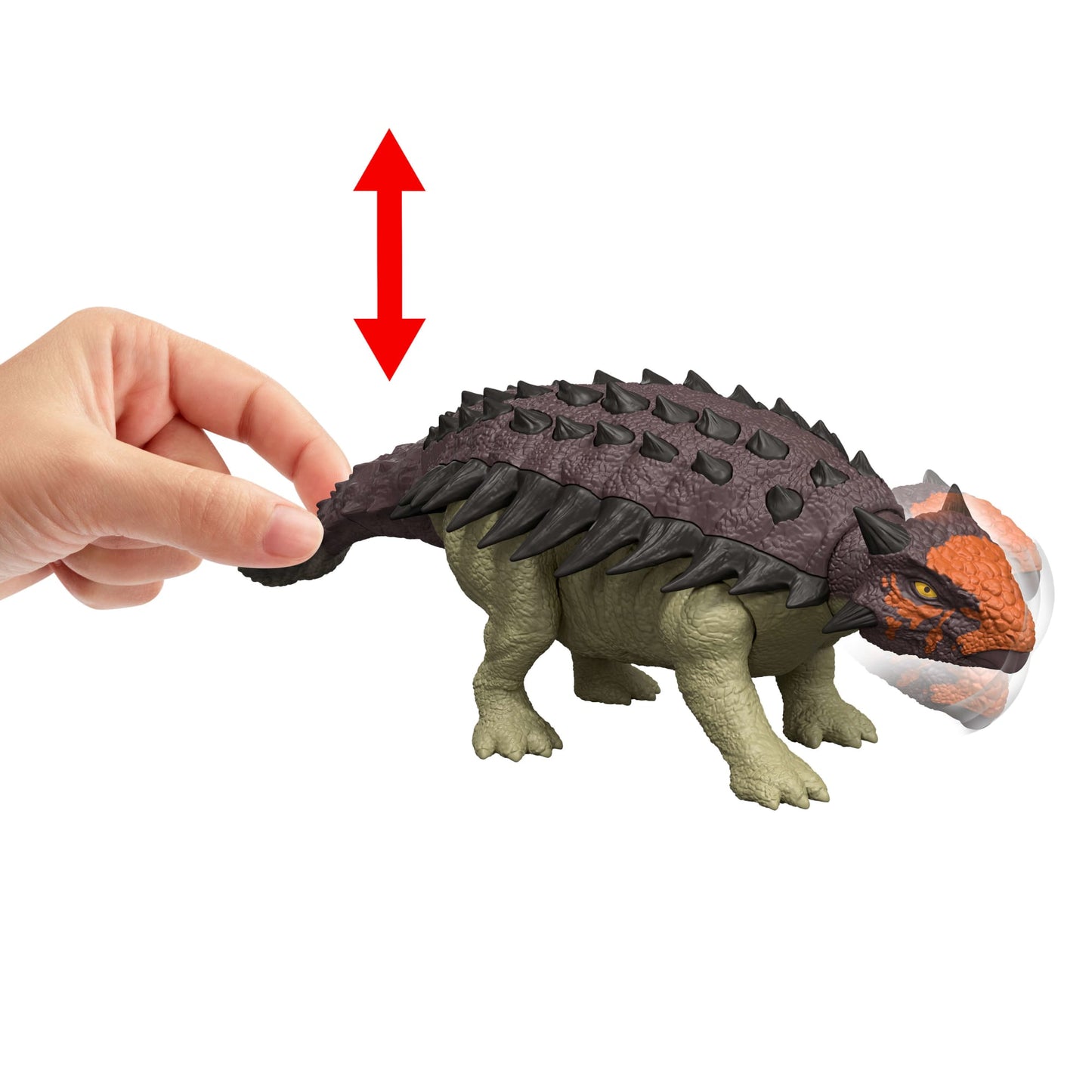 Jurassic World Dinossauro de Brinquedo Rebirth Rugido Selvagem Euoplocephalus