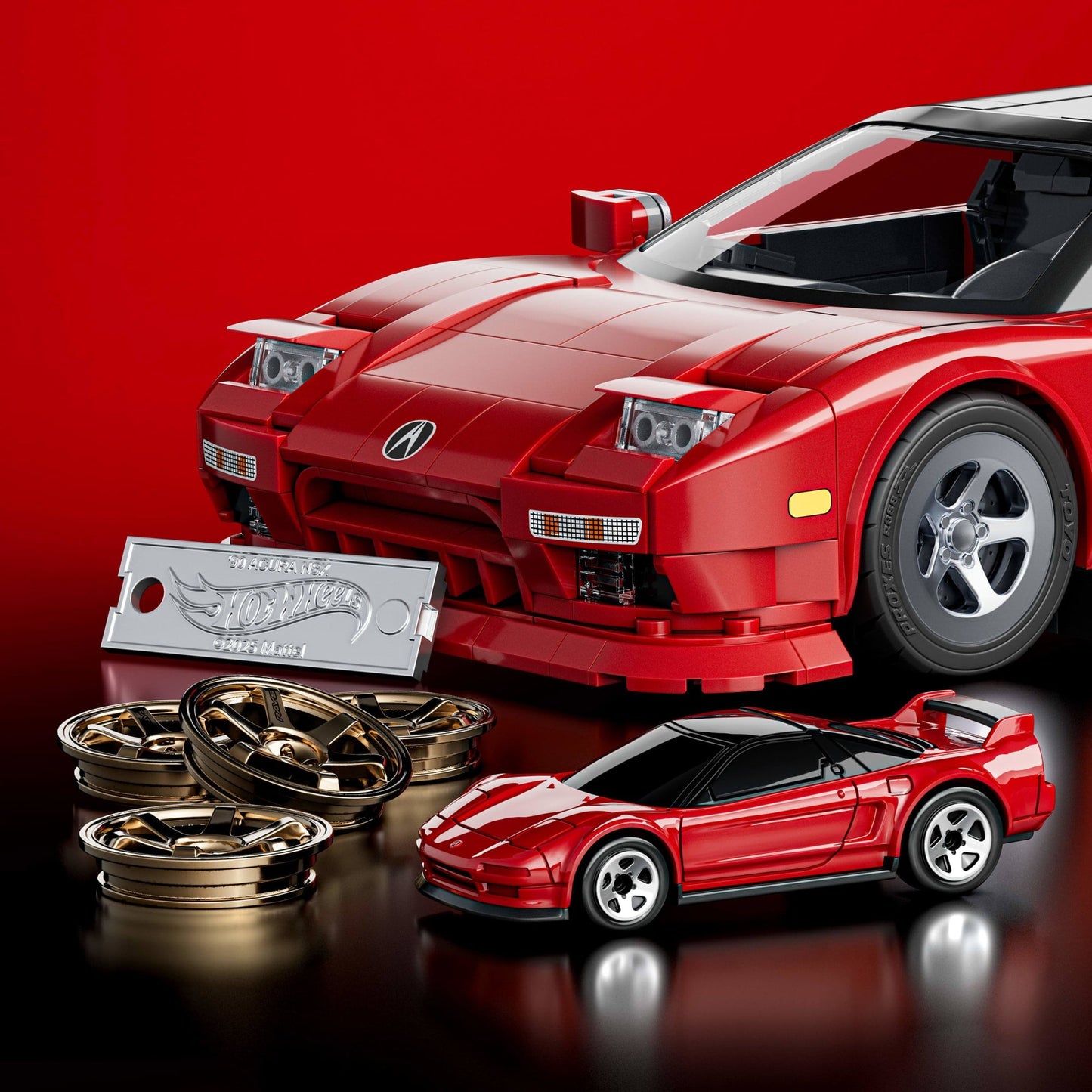 Mattel Brick Shop Hot Wheels Acura Nsx 1990, Kit de Construction de Jouets 876 Pièces, de Collection
