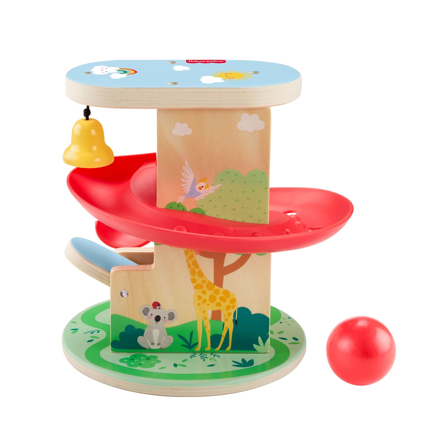 Fisher-Price  Circuit Cabane à Balle en Bois, 2Éléments en Bois