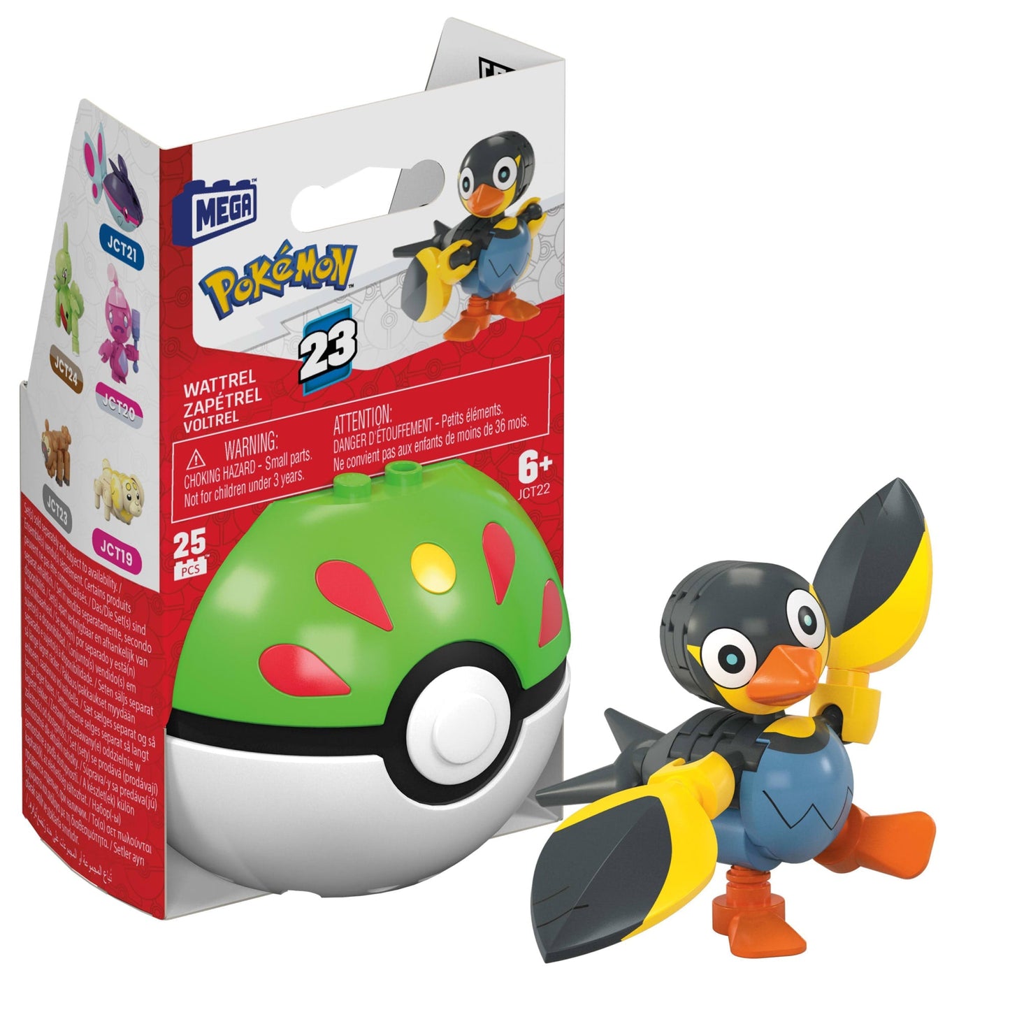 MEGA Pokémon Jogo de Construção Pokébola Colecionável Wattrel