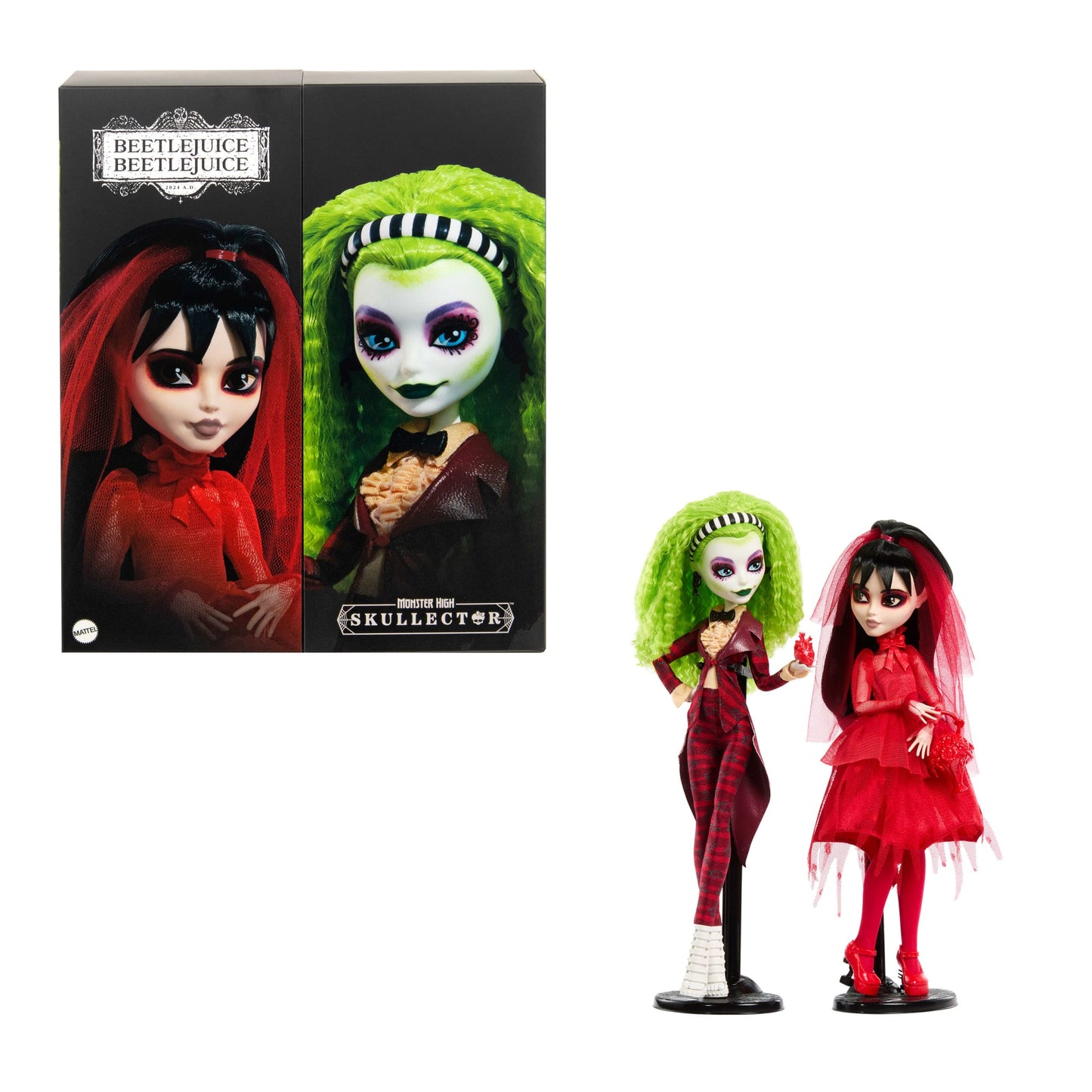 Monster High Skullector Betelgeuse And Lydia Collectible Dolls, Beetlejuice Beetlejuice 2-Pack