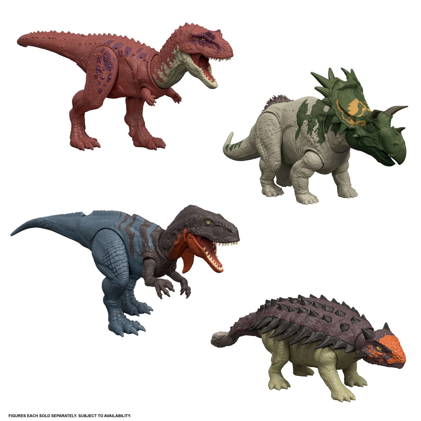 Jurassic World Dinossauro de Brinquedo Rebirth Rugido Selvagem Euoplocephalus