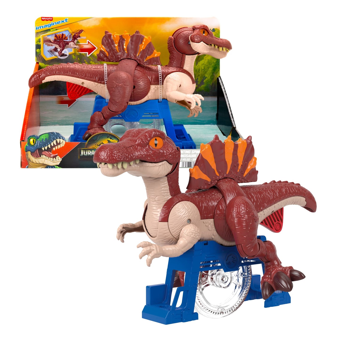 Imaginext Jurassic World Dinosaurio de Juguete Rebirth Spinosaurus Corredor