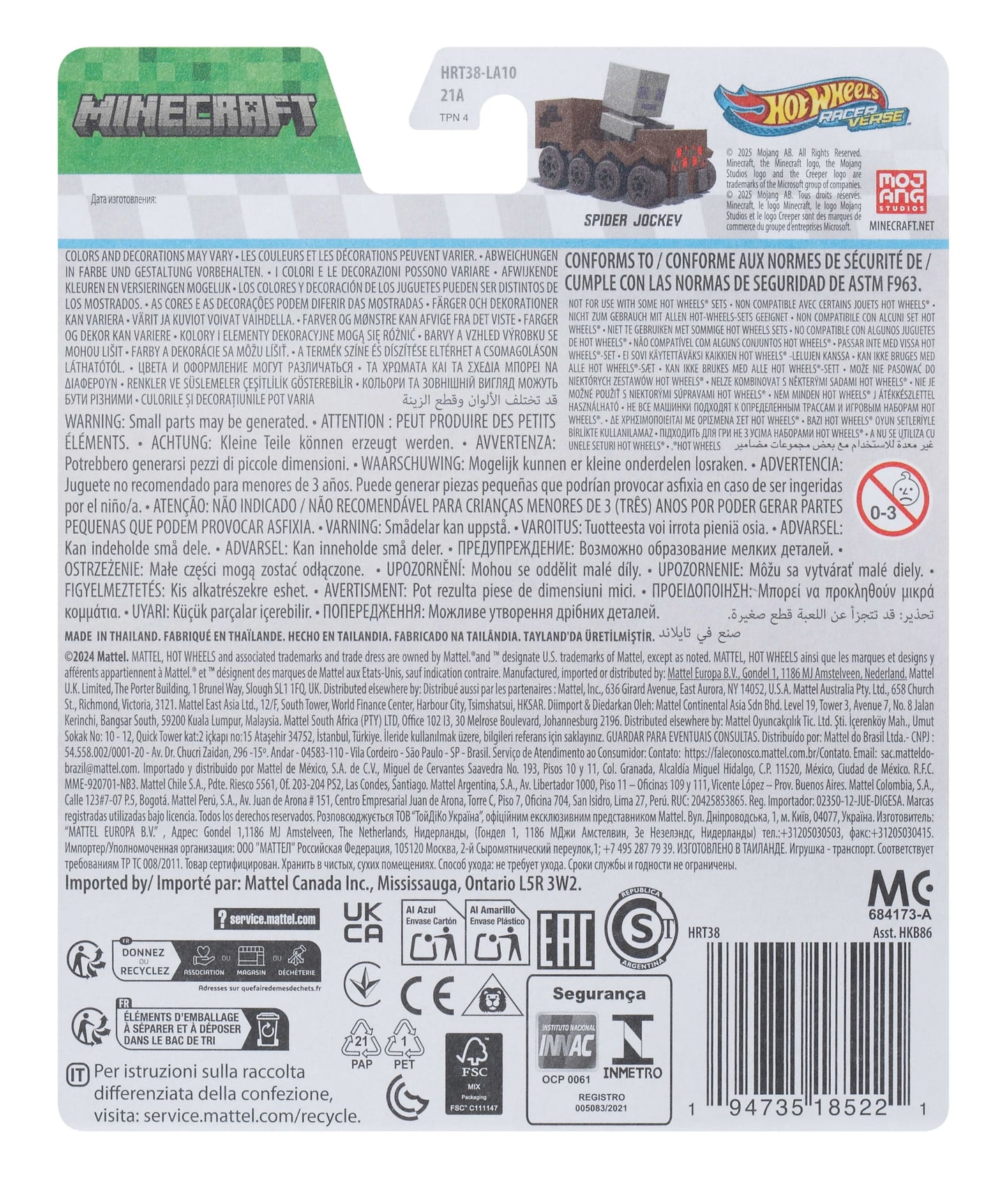 Hot Wheels RacerVerse Veículo de Brinquedo Cavaleiro Aranha