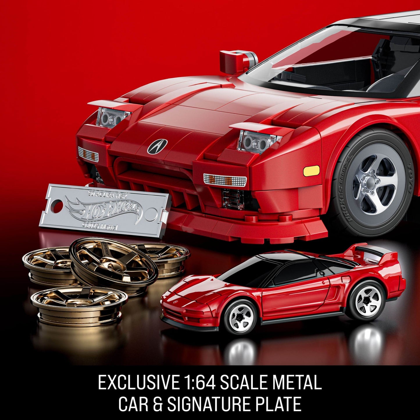 Mattel Brick Shop Hot Wheels ’90 Acura NSX Building Toy (876 Pieces), for Collectors