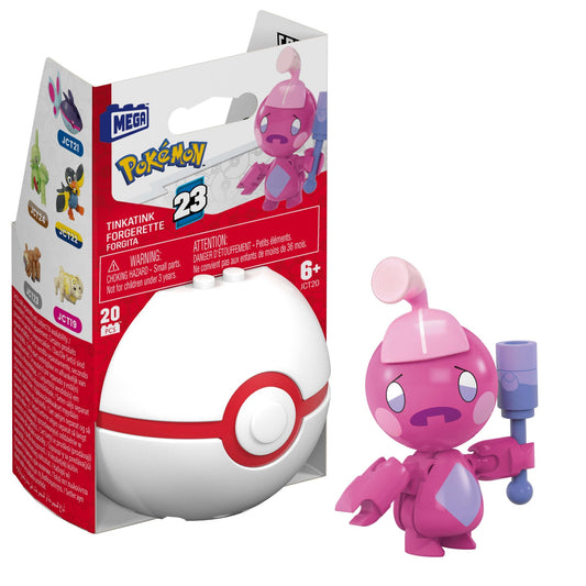 MEGA Pokémon Jogo de Construção Pokébola Colecionável Tinkatink