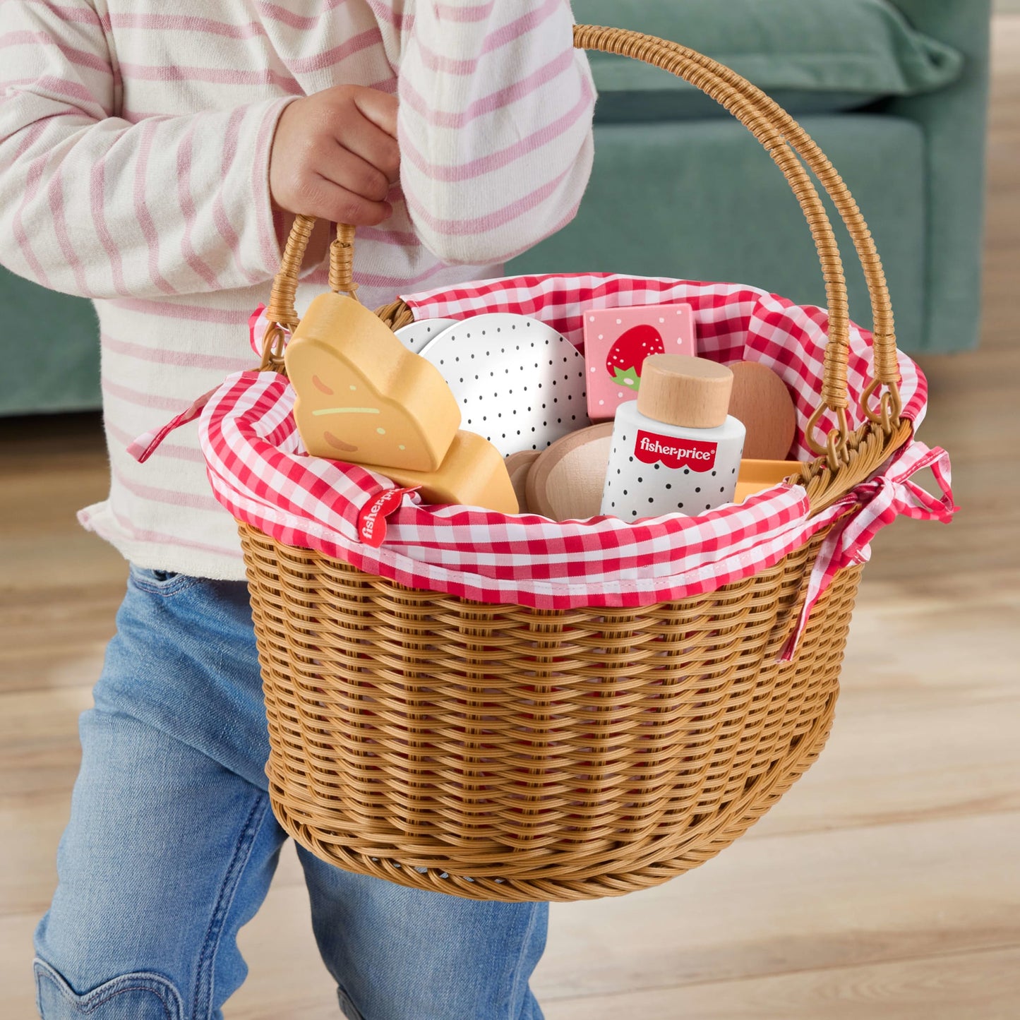 Fisher-Price Juguete para Bebés Canasta de Picnic de Madera