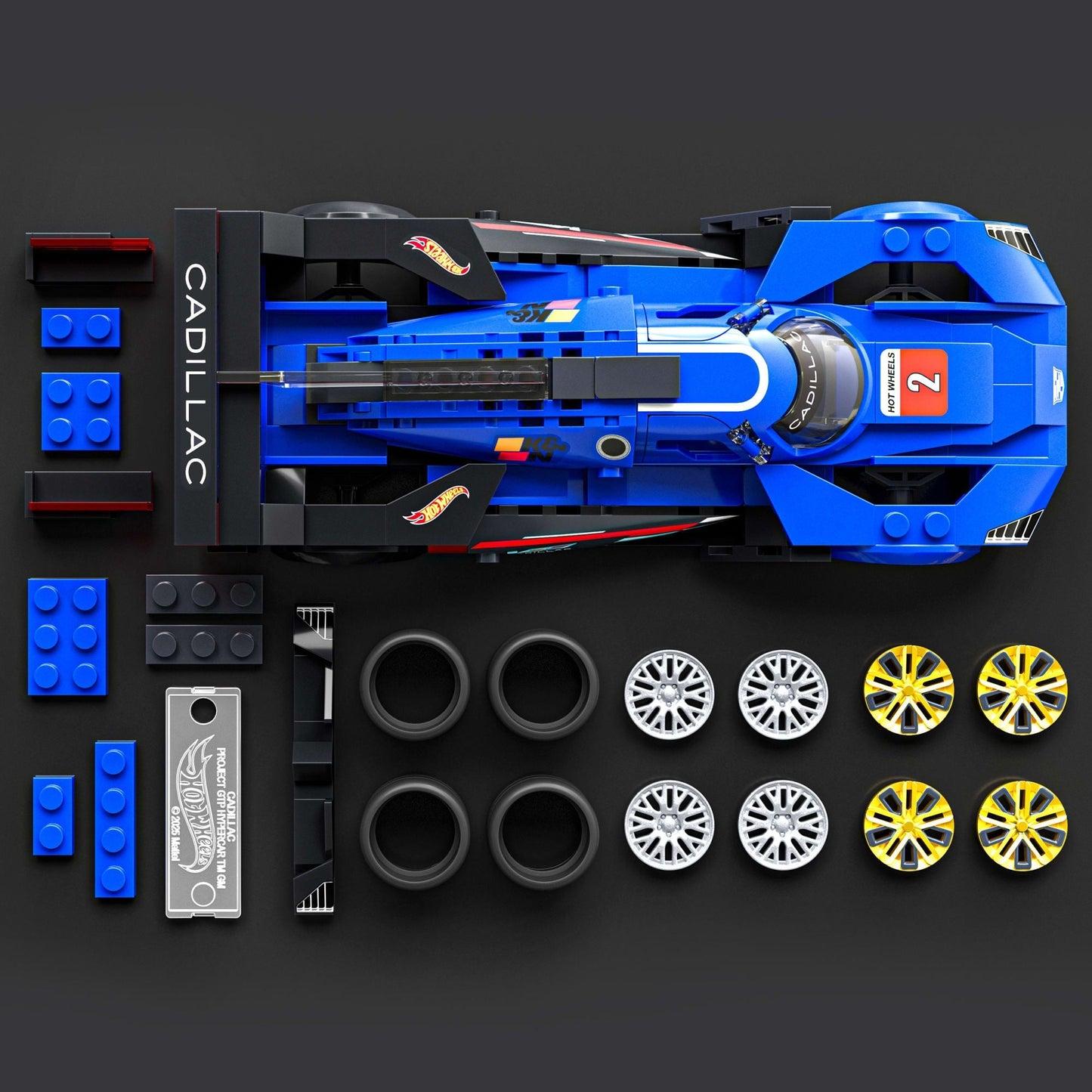 Mattel Brick Shop Hot Wheels Projet Gtp Hypercar de Cadillac, Kit de Construction de Jouets 236 Pièces de Collection