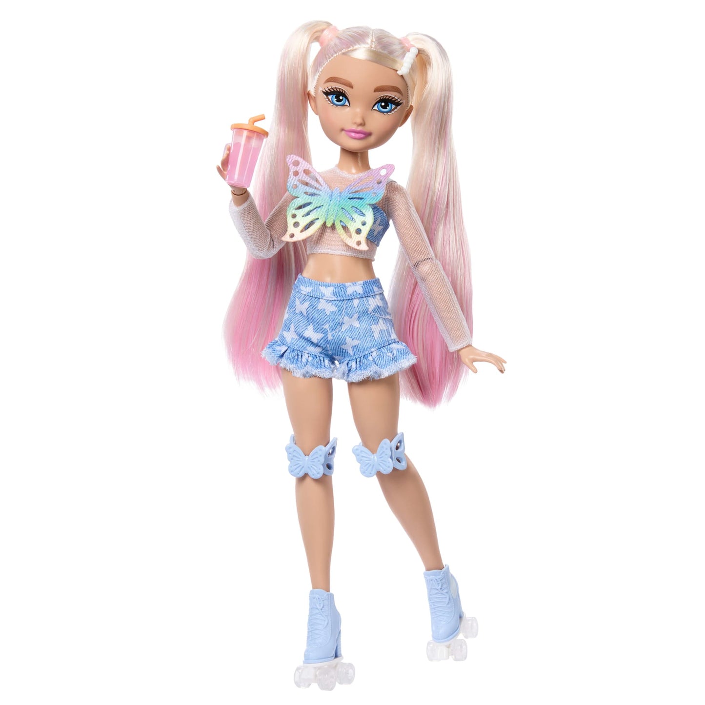 Dream Besties Barbie “Malibu” Roller Skating Fashion Doll With 9 Makeup Themed Accessories