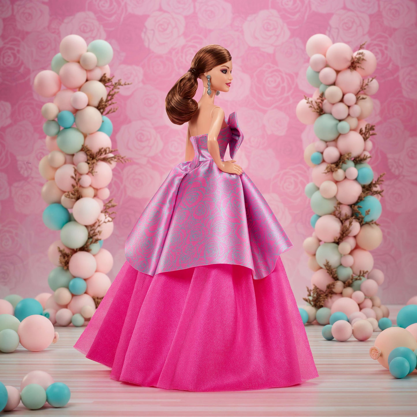 Barbie-Poupée Barbie Joyeux Anniversaire-en Robe Rose Satinée